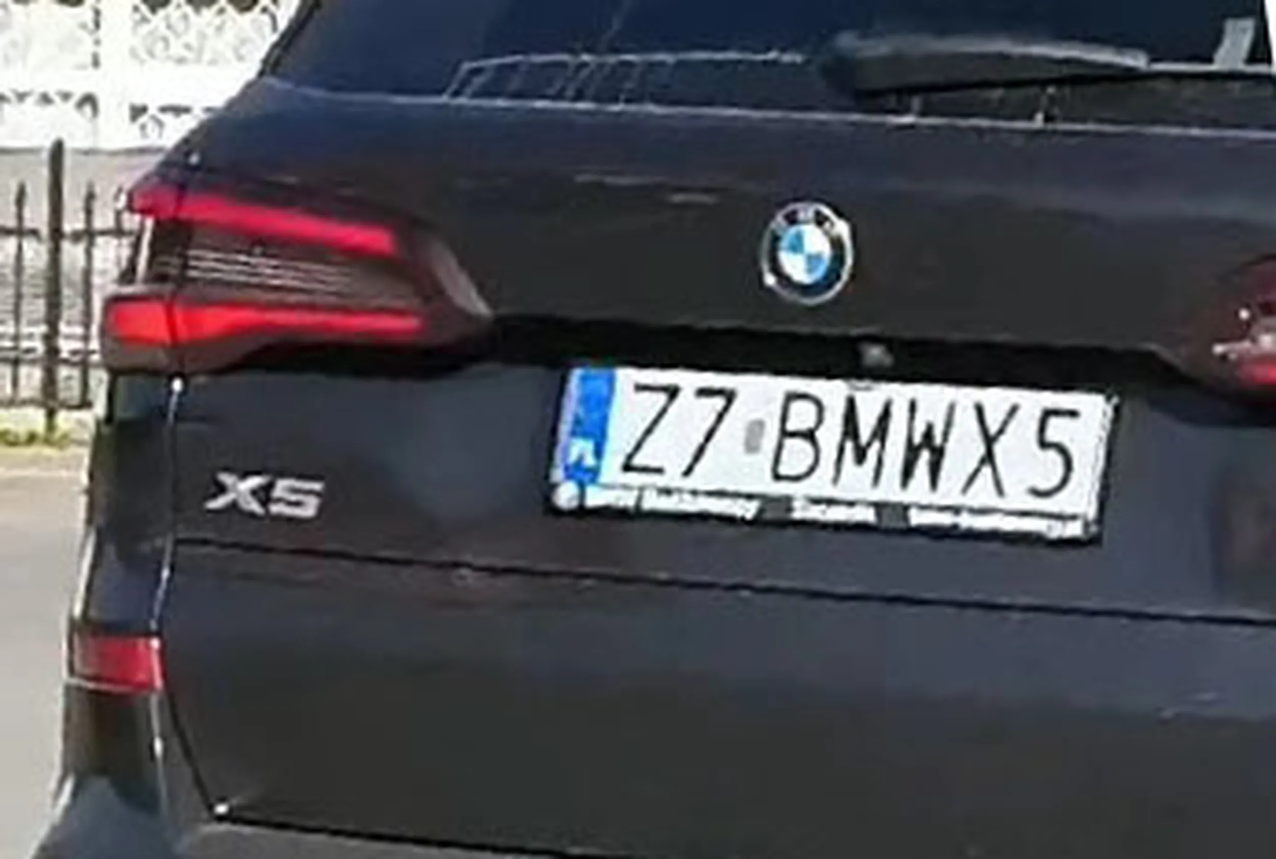 Fajny numer, blacha Z7 BMWX5