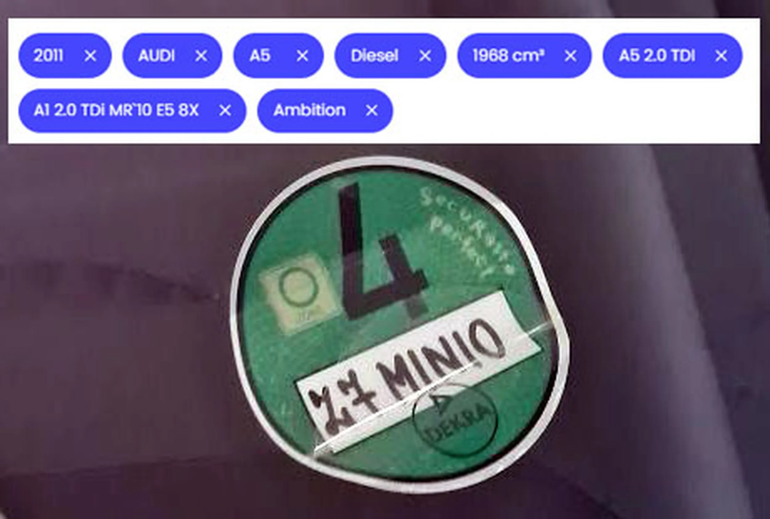 Fajny numer, blacha Z7 MINIO