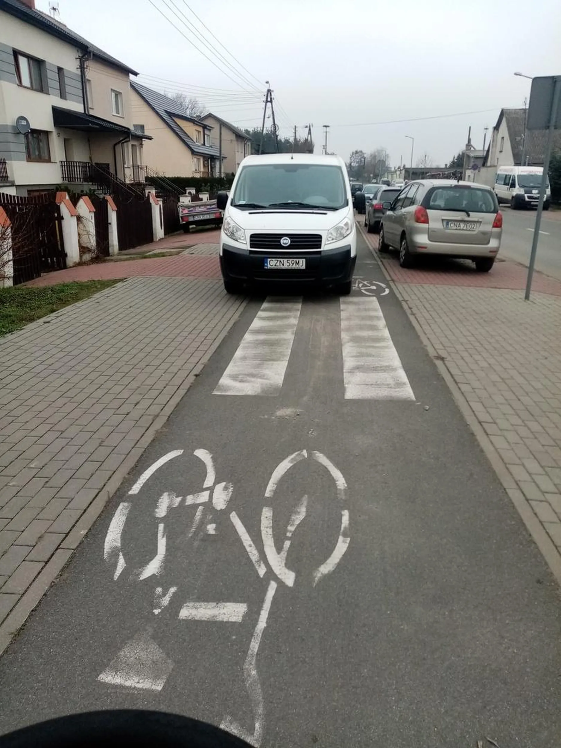 Stawanie na ścieżce rowerowej