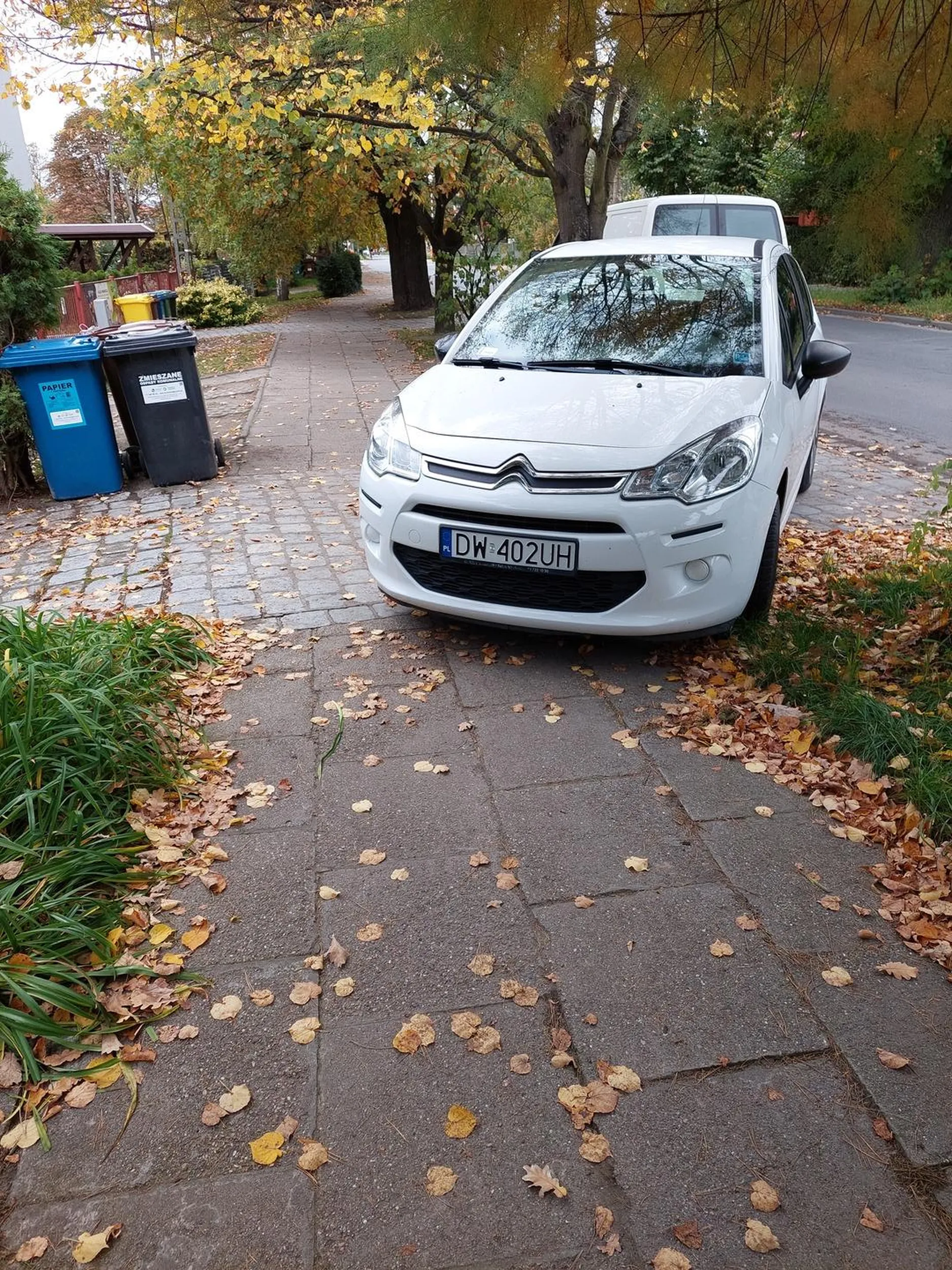 Parkuje na ¾ chodnika