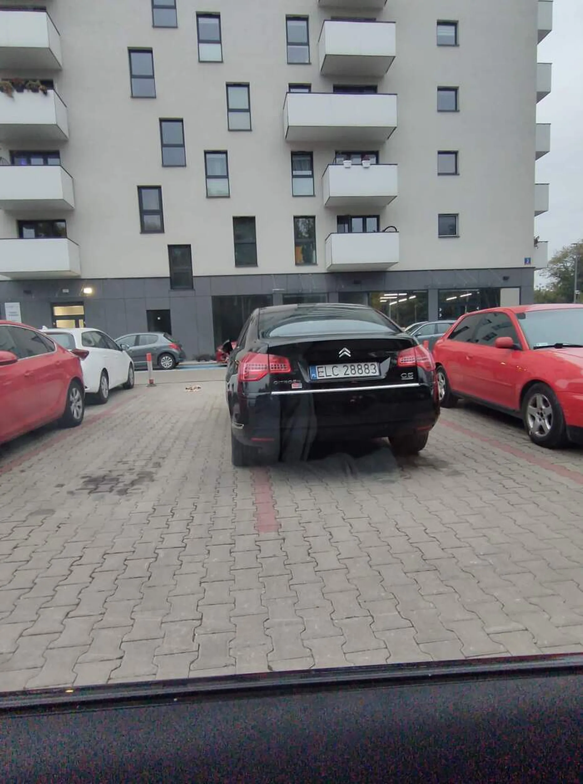 Po cos linie są namalowane człowieku. Szanuj drugą osobę, która wjedzie na parking i będzie chciała zaparkować.