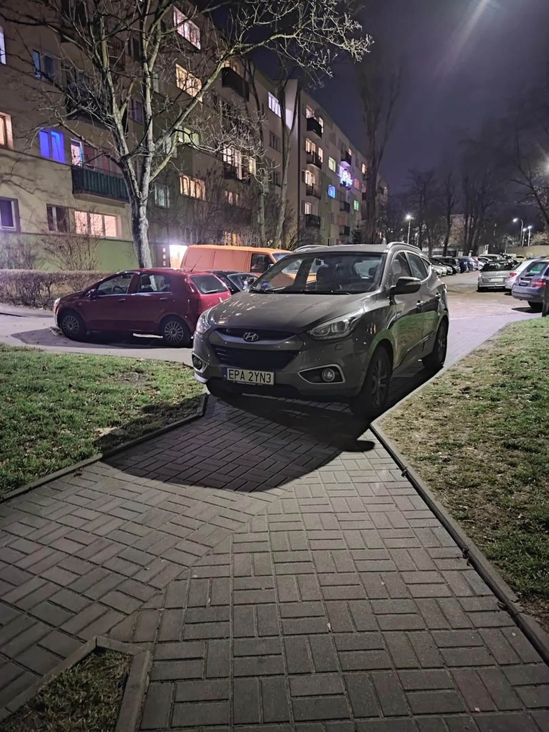 Mistrz parkowania. Kogoś nie nauczyli, że chodniki są dla pieszych, nie dla samochodów.