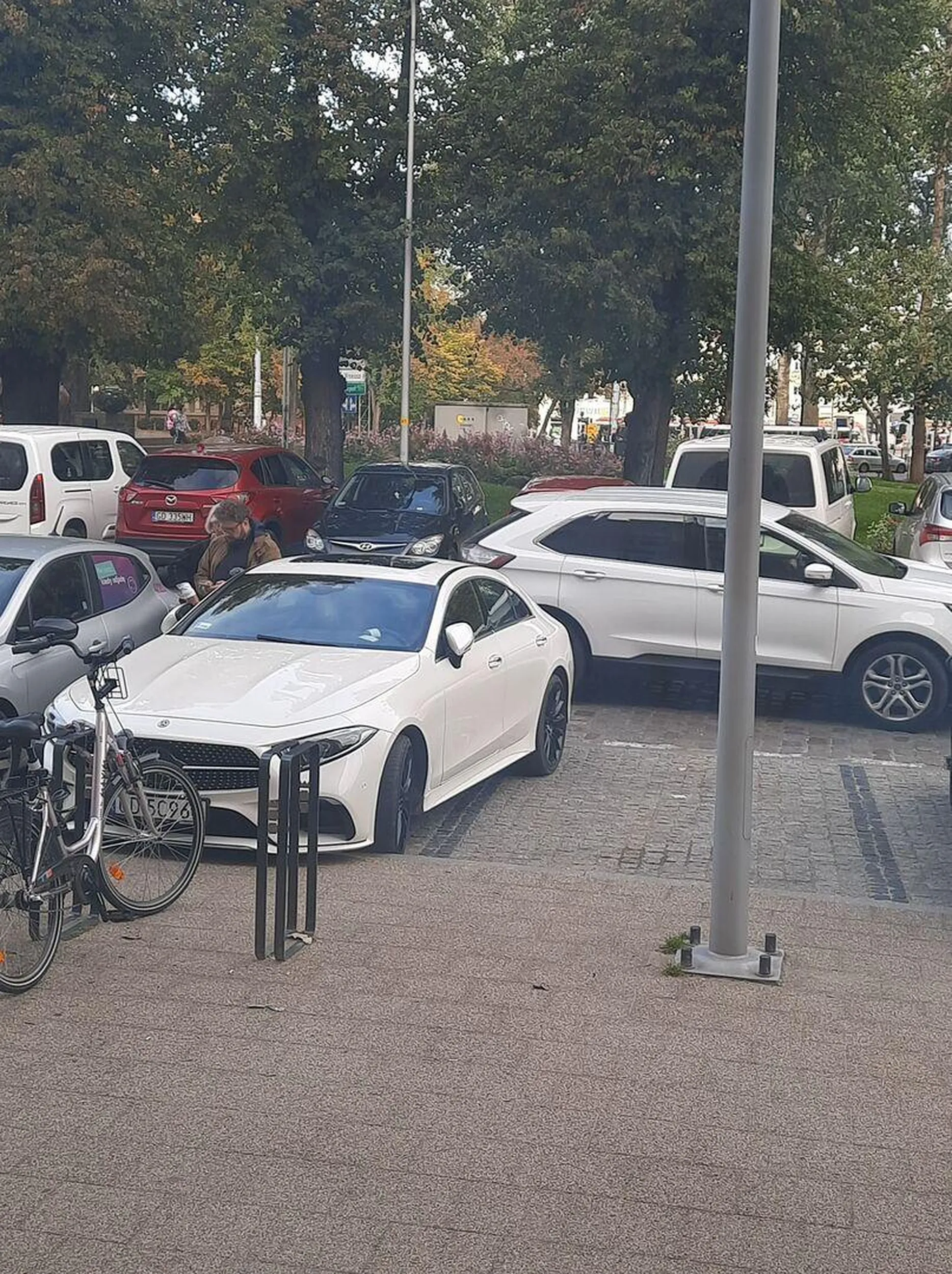 Jak zajmujesz łysy dwa miejsca na parkingu płatnym to płać za dwa. Myślisz, że jesteś panem i władcą? Naucz sie najpierw parkować! Szkoda, że nikt ci auta nie porysował;
