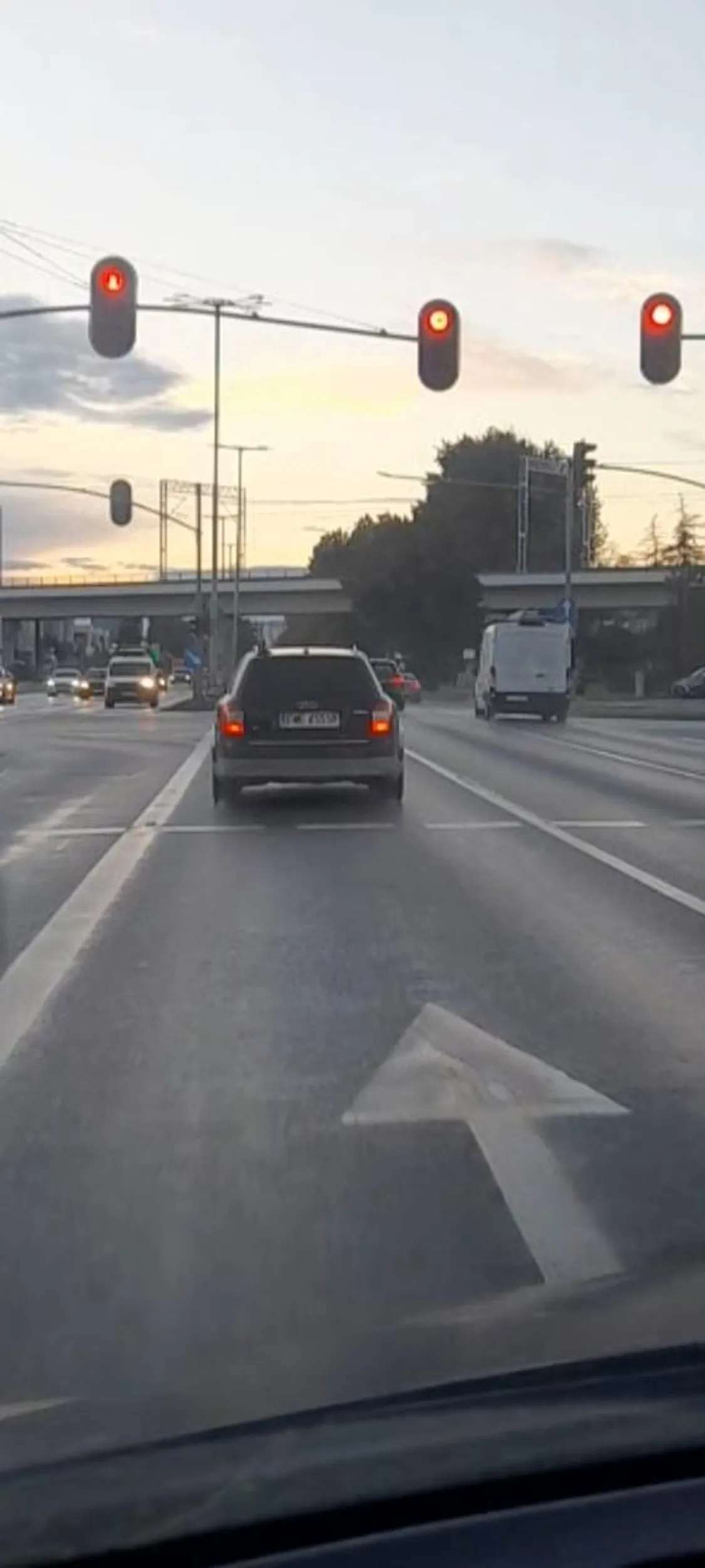 Nawet nie chamowal tylko sobie przejechał daltonista