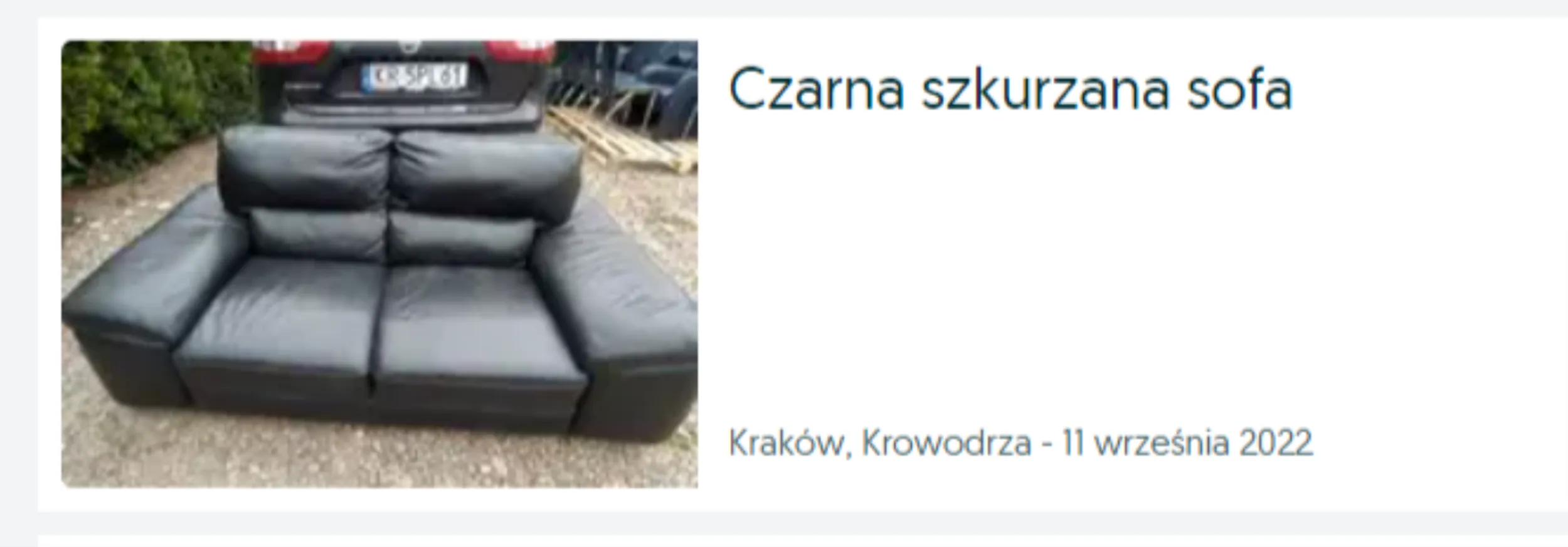 Super kierowca. Chce sprzedać sofę. Można też dorzucić słownik ortograficzny jako gratis.