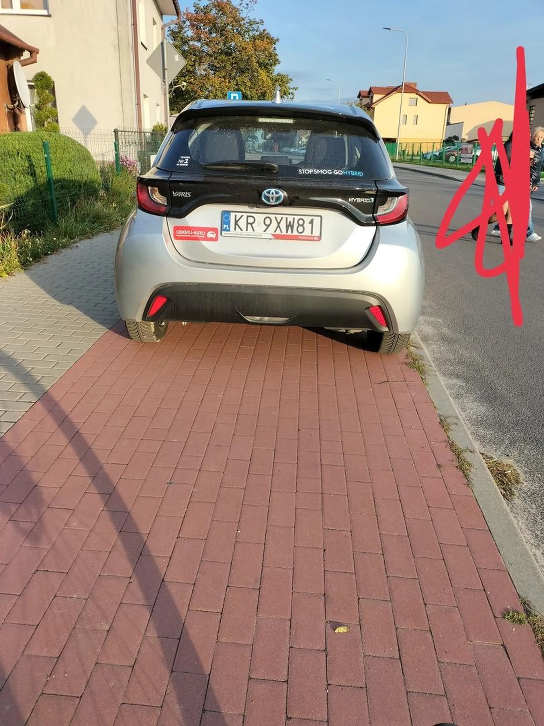 Trzeba być idiotą żeby stanąć na scieżce rowerowej