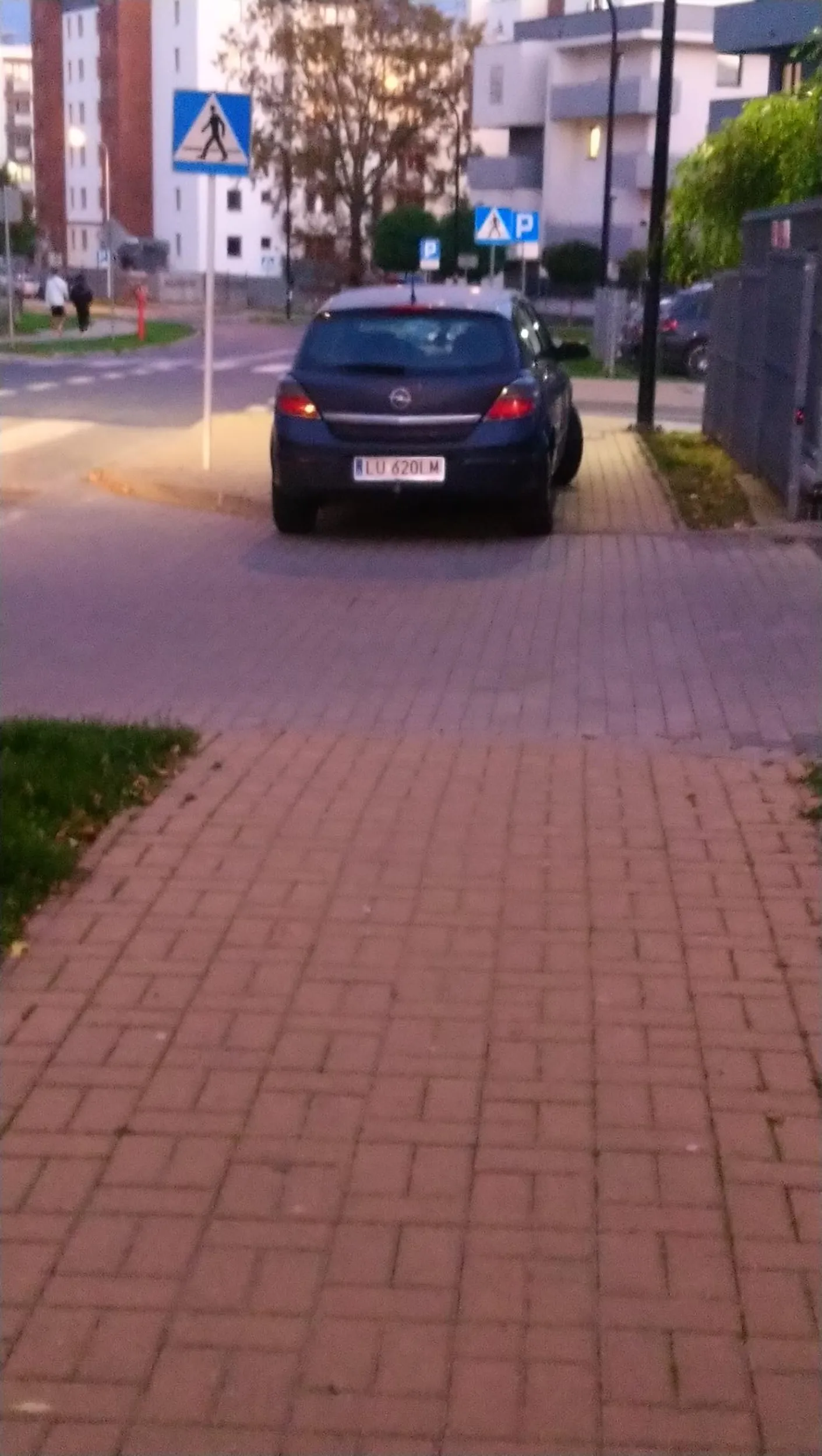 Tak burak zaparkował. Jaśnie panisko tylko on się liczy a piesi mają fruwać. Cham i prostak i ma emblematy z boku taxi.