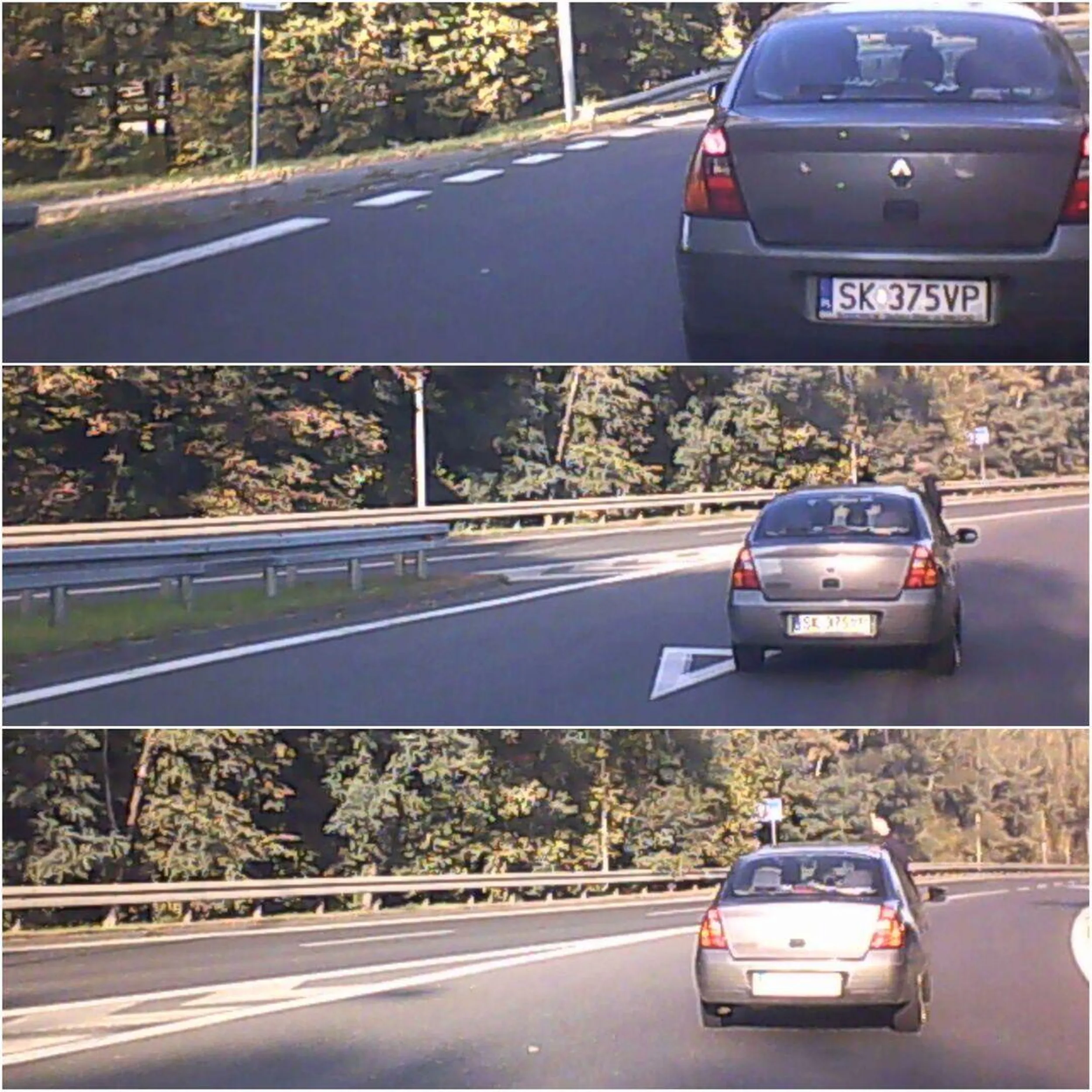 Naucz się jeździć, szanowny kierowco. Filmik z tego, jak gwałtownie i bez przyczyny zahamowałeś mi przed nosem, leci na policję. A pasażer ten paluszek niech wsadzi sobie tam, gdzie słońce nie dochodzi.