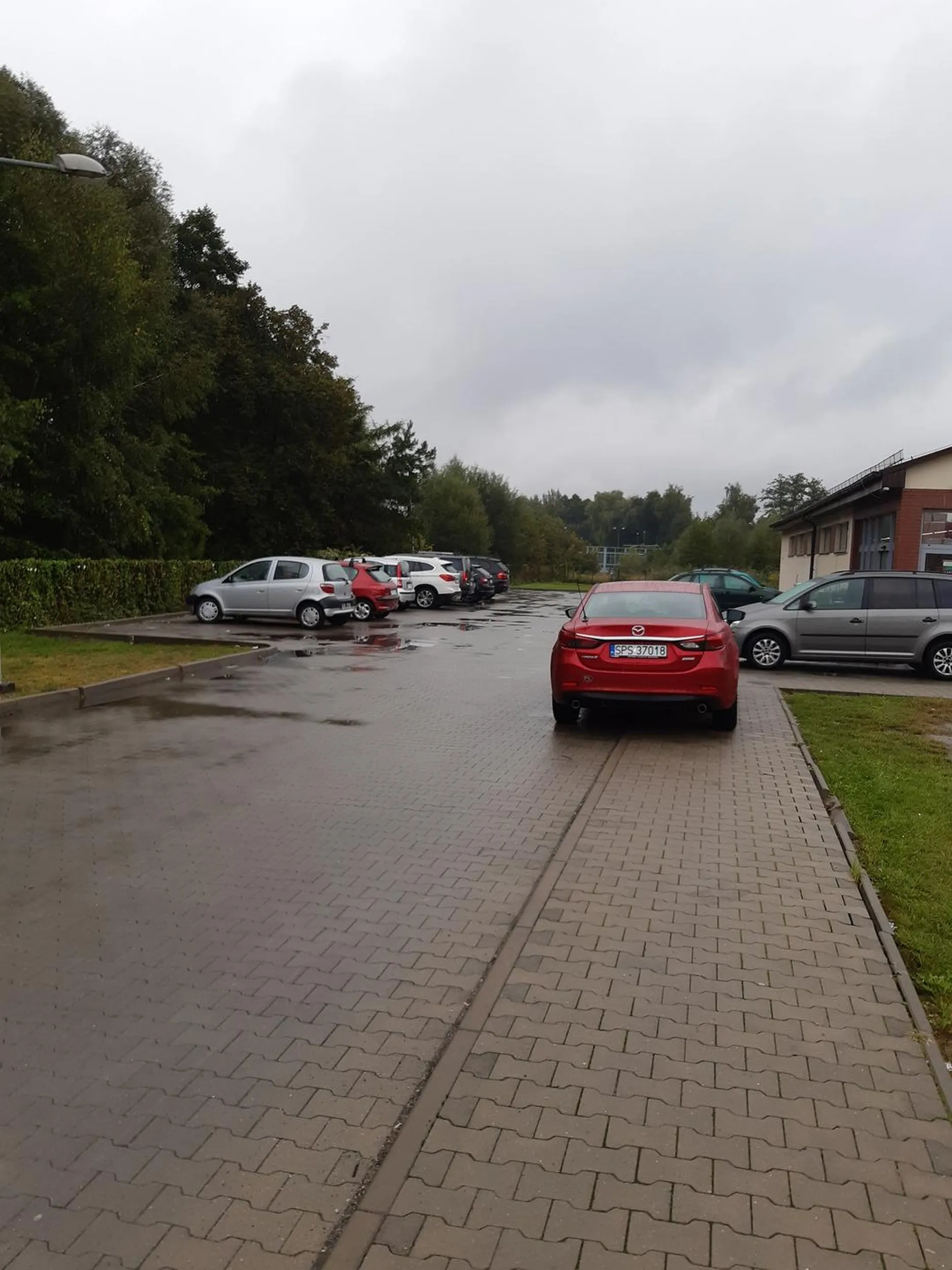 Typ nie potrafi zaparkować pojazdu w wyznaczonym do tego miejscu. Zamiast tego parkuje częściowo na chodniku i częściowo na drodze blokując przy tym dojście pieszym jak swobodny przejazd samochodów.