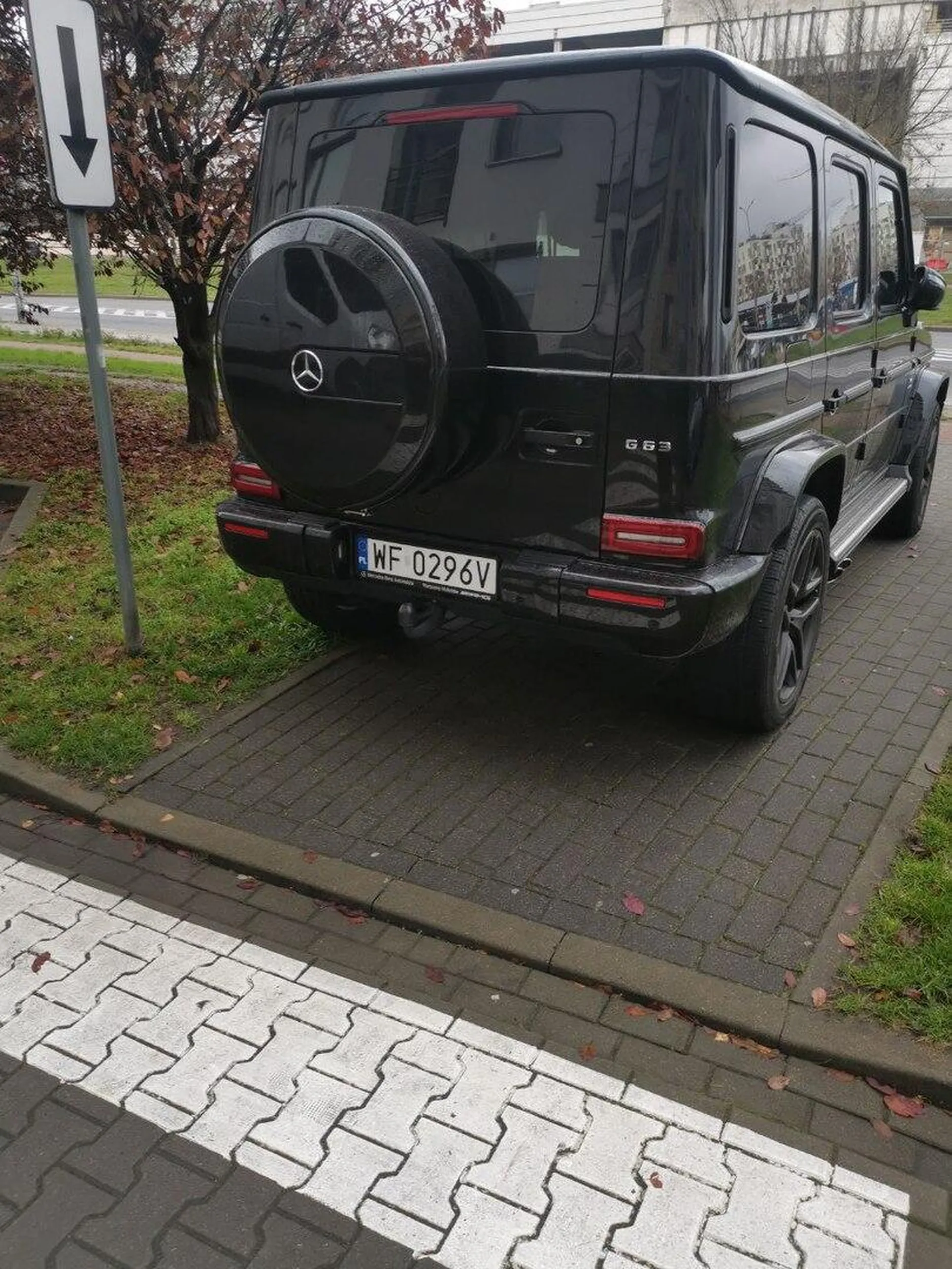 No na jezdni nie zaparkował zgodnie ze znakiem...