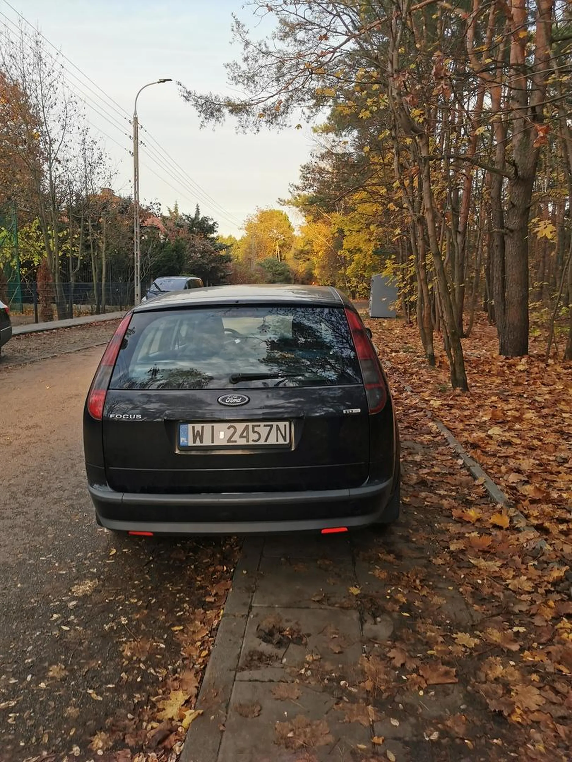 Parkuje na chodniku. Po drugiej stronie ulicy zatoczka do parkowanka z wolnymi moejscami.