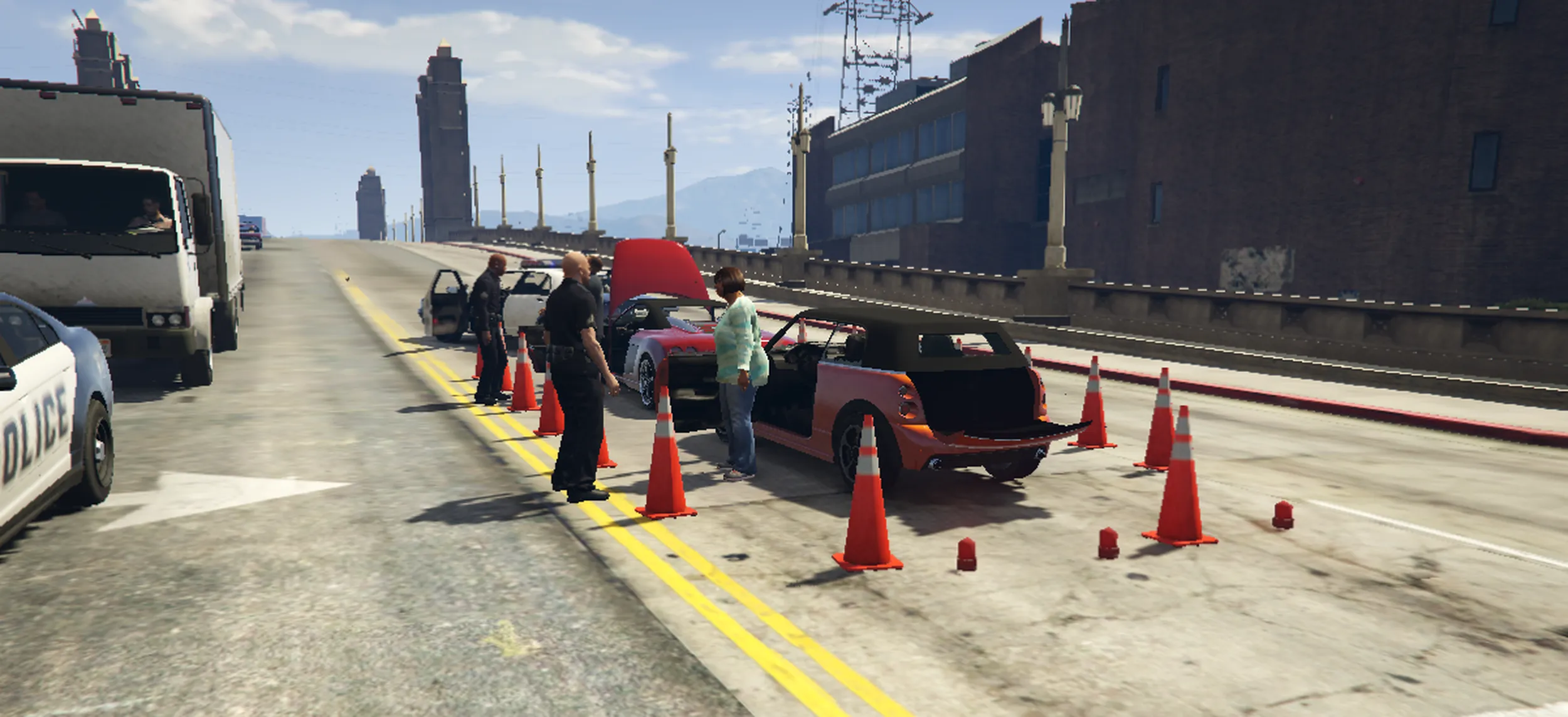 mega nie polecam tego kierowcy, ćpa podczas postojów, zastrasza swoich pasażerów i przyspiesza przed pasami. na dodatek spowodował wypadek pod komendą LSPD (zdjęcie)