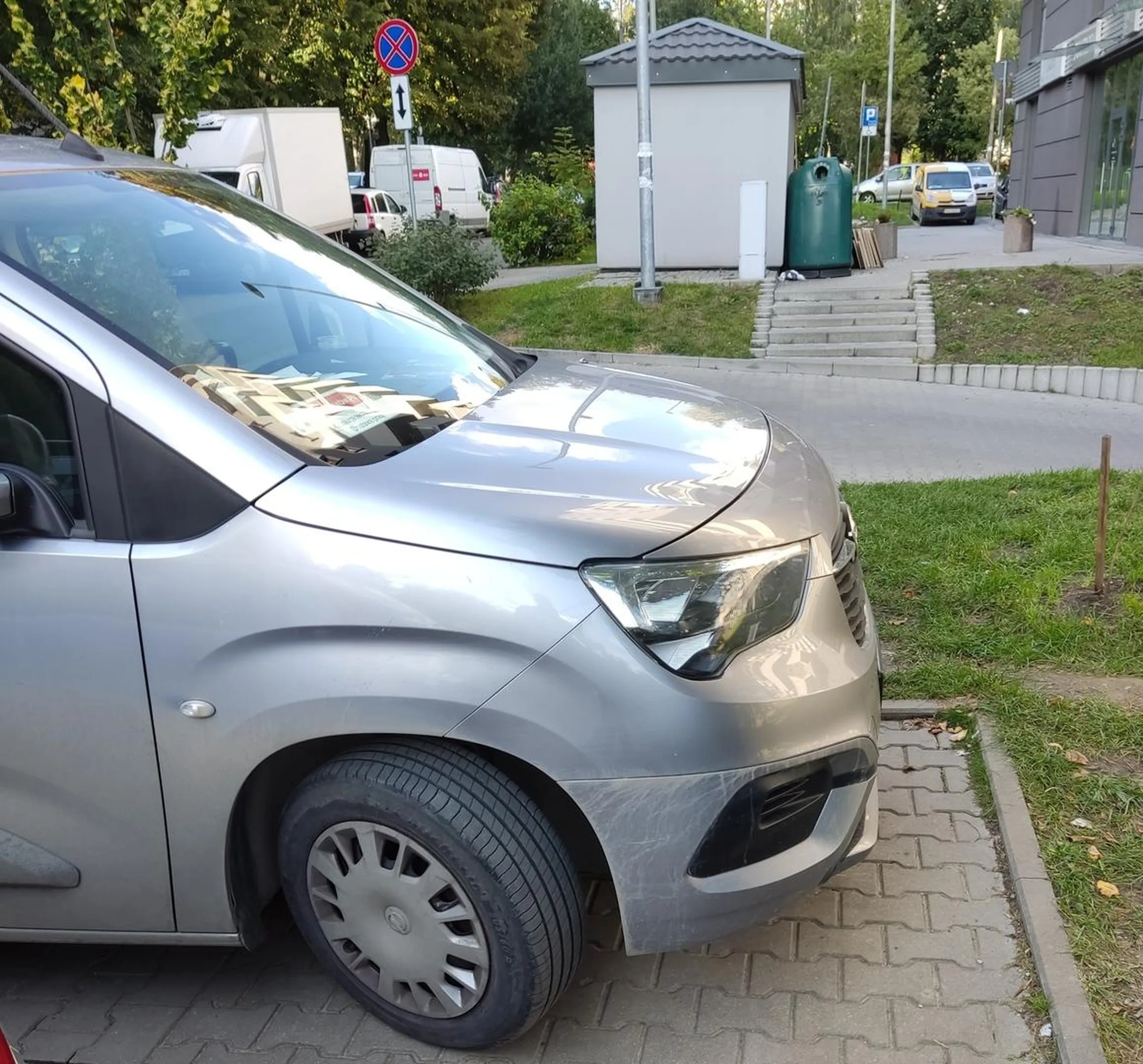 Pan i władca ma w dupie chodnik, niech plebs chodzi po błocie, bo on musi zaparkować