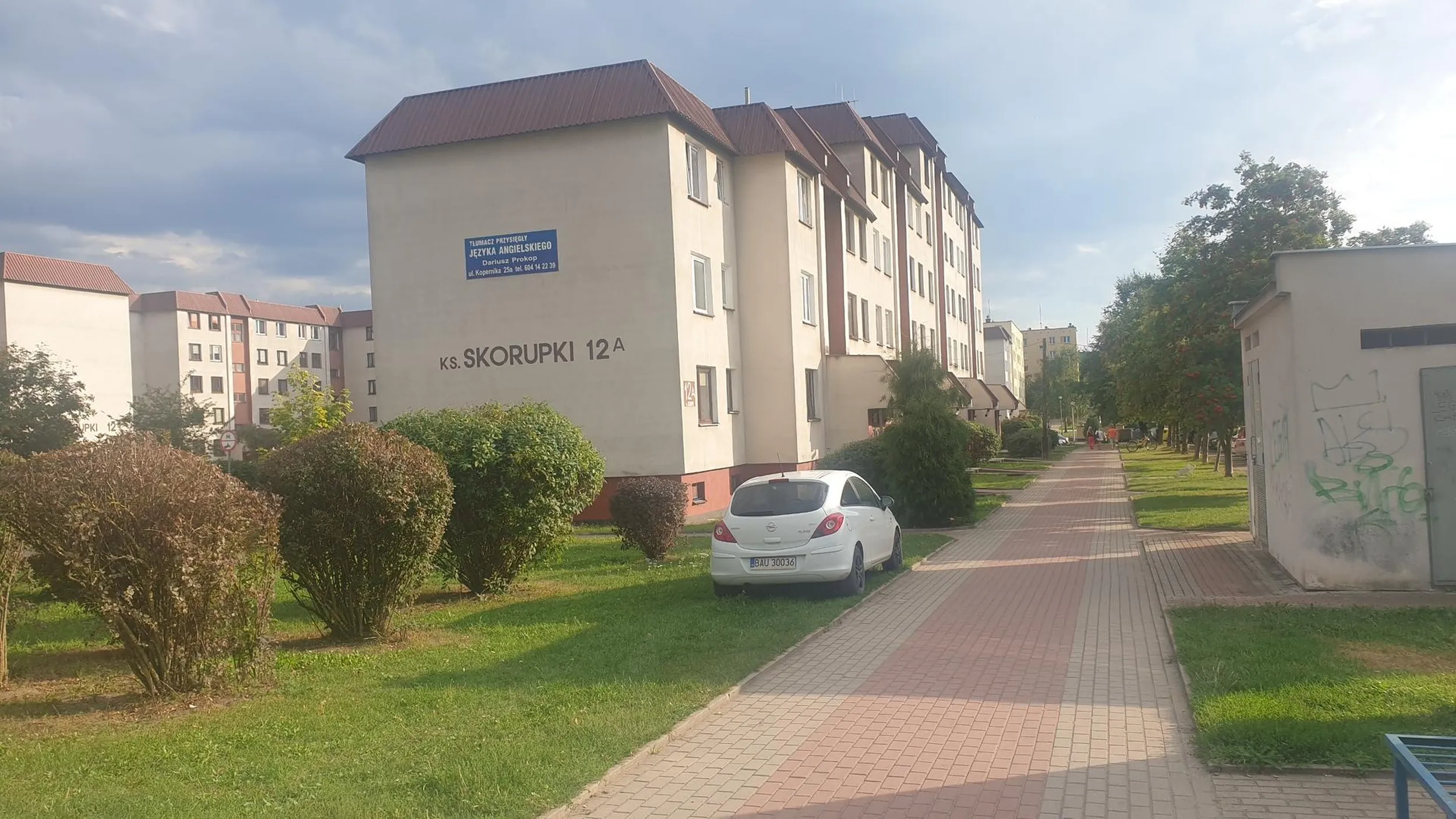 Samochód zaparkowany 100% na trawniku