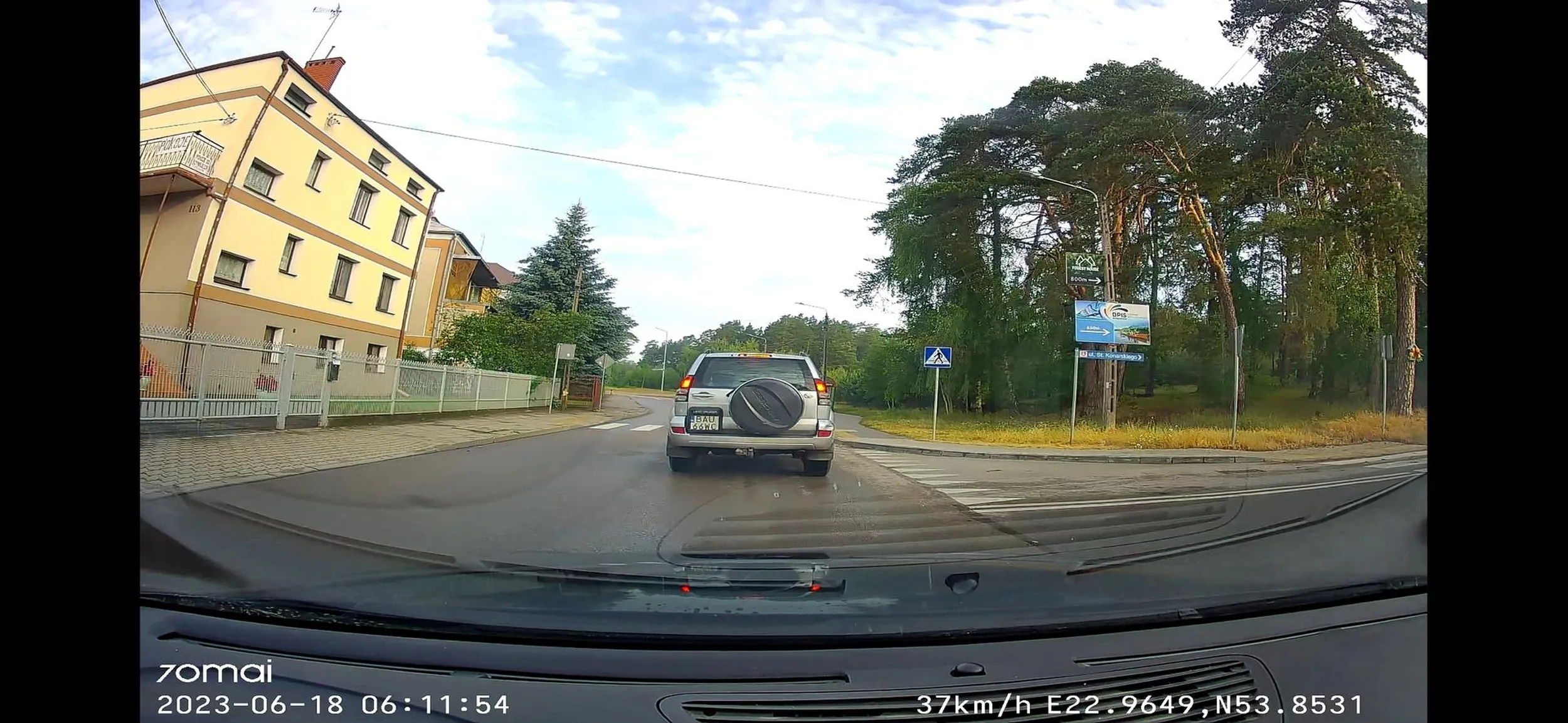 Brake test na pustym przejsciu