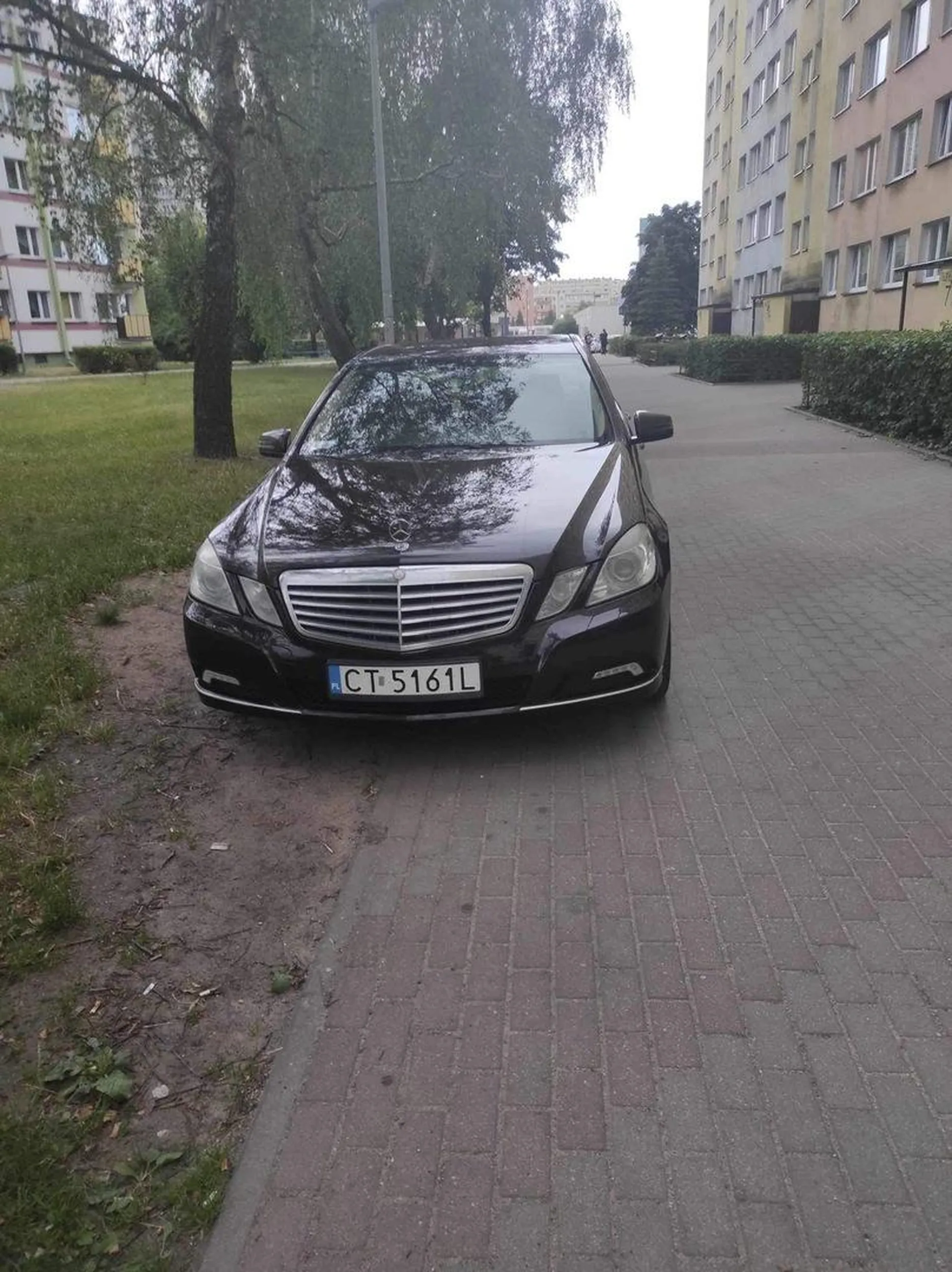 Parkuje na trawnikach wyjeżdżone