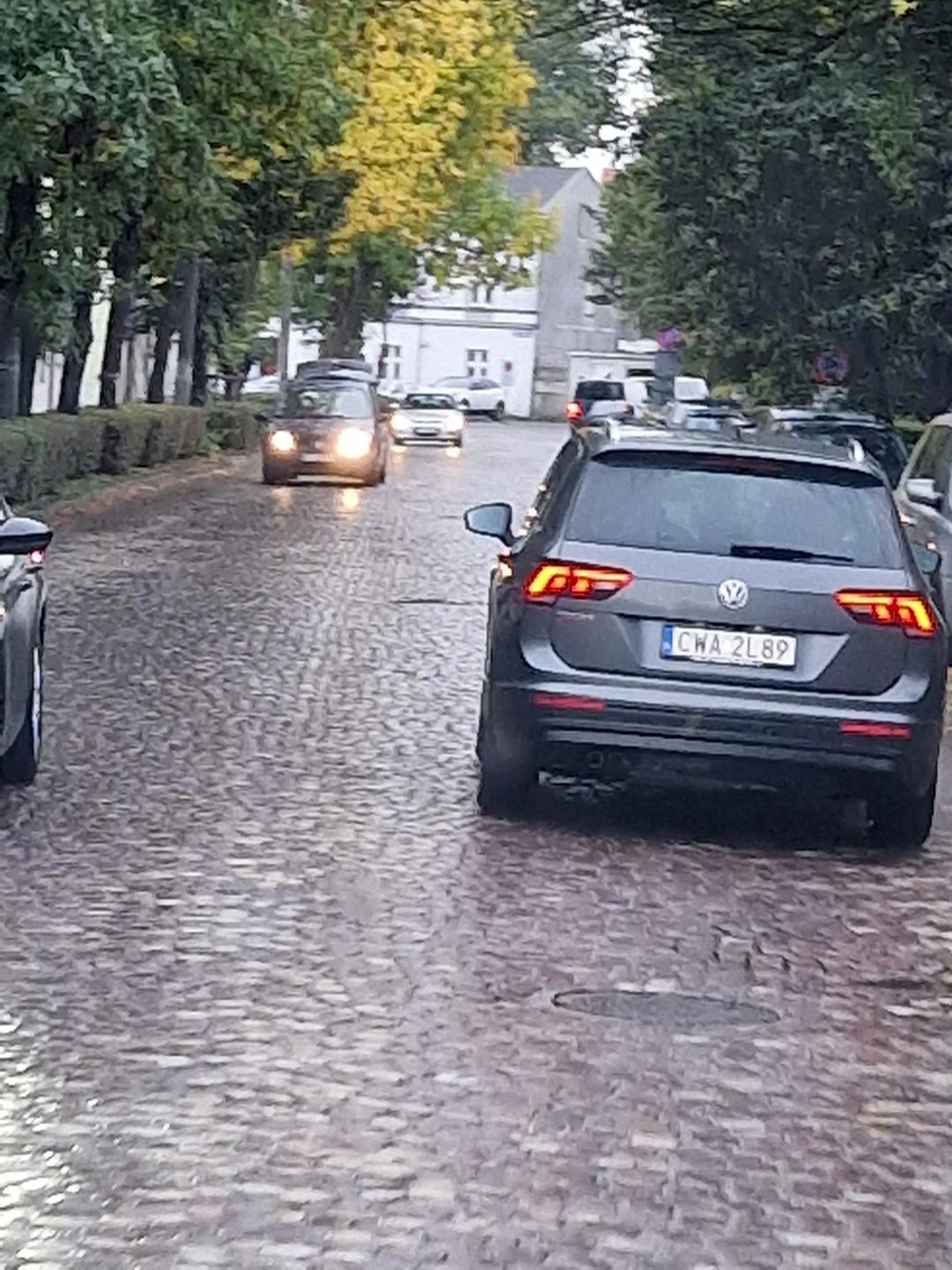 Chelmza ulica Polna. Ograniczenie do 30 i przejście dla pieszych to niezbyt dobry pomysł do wyprzedzania