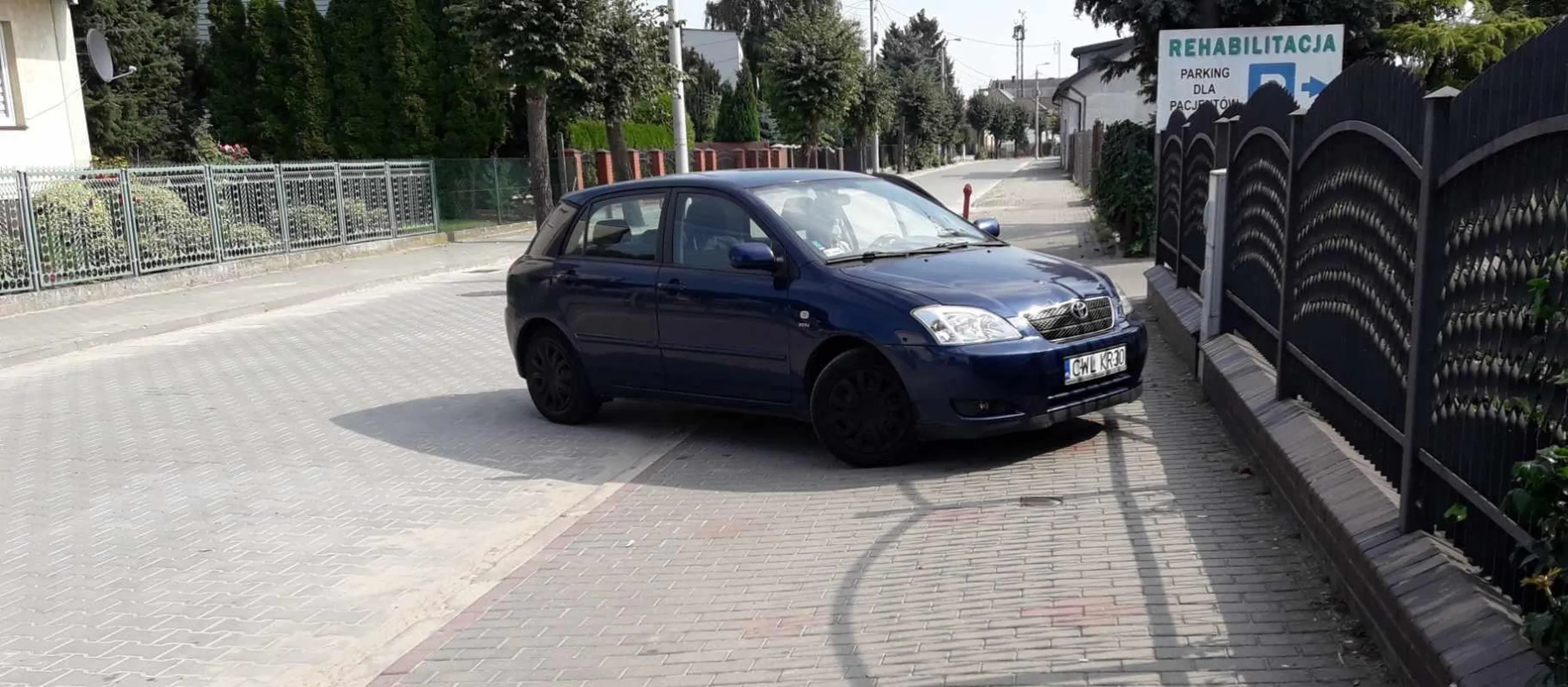 Pacjenci na rehabilitację skaczą przez płot...