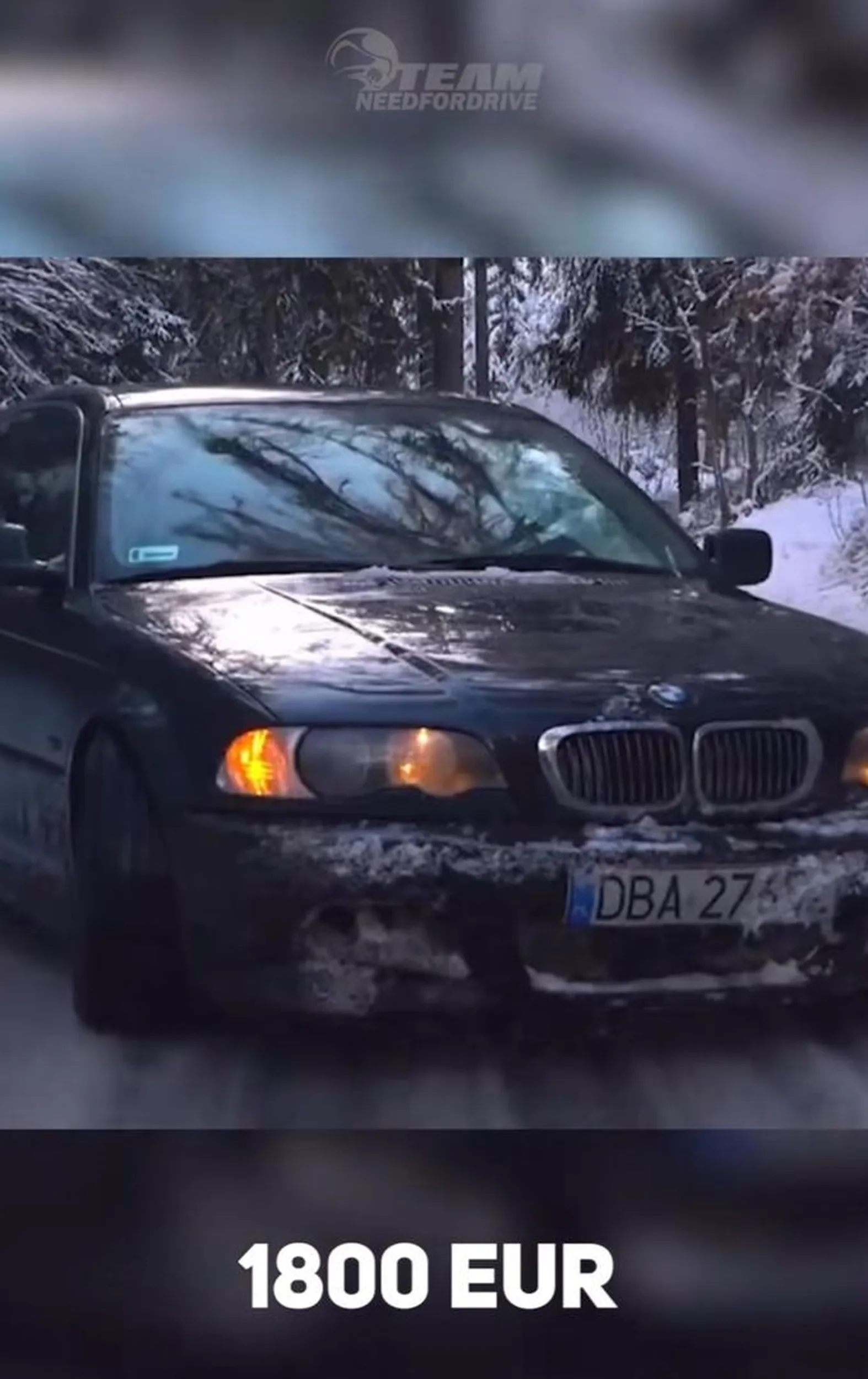 Zimowy Wojownik E46. Wylądował na insta na zagranicznych rolkach. Z fartem wariacie