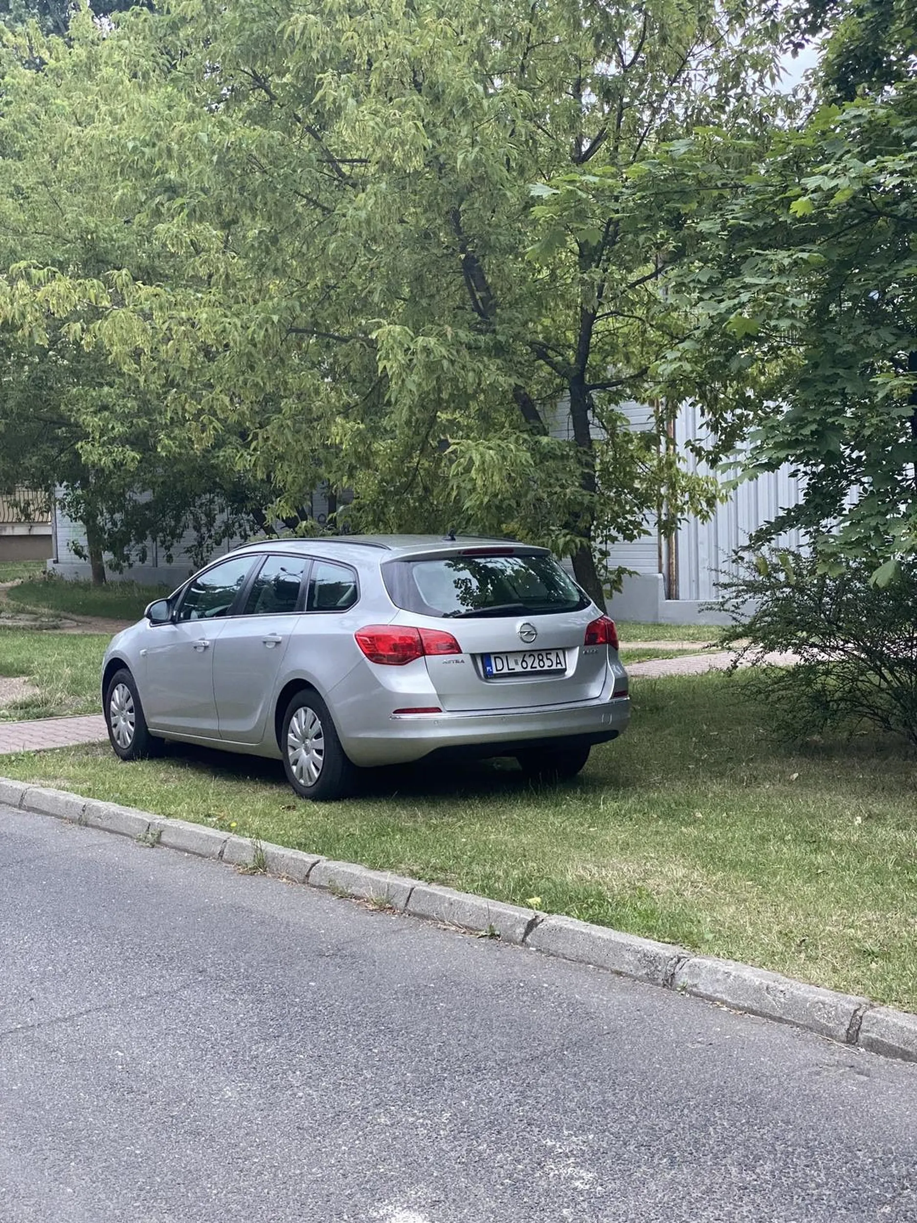 Leniwa pi…da której nie chce się zaparkować 20 metrów dalej, tylko woli niszczyć ostatnie zielone zakątki na tym paskudnym osiedlu.