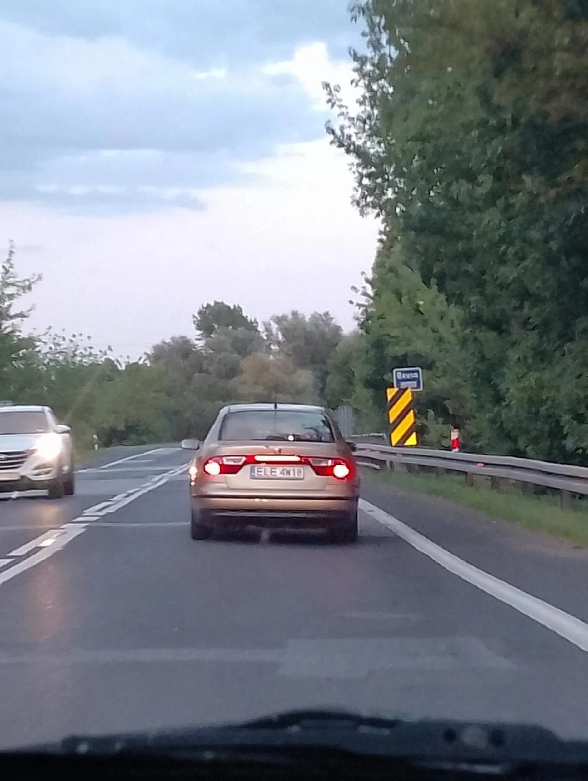 Kolego świecą ci się stale światła stopu. Ładny kolor :P