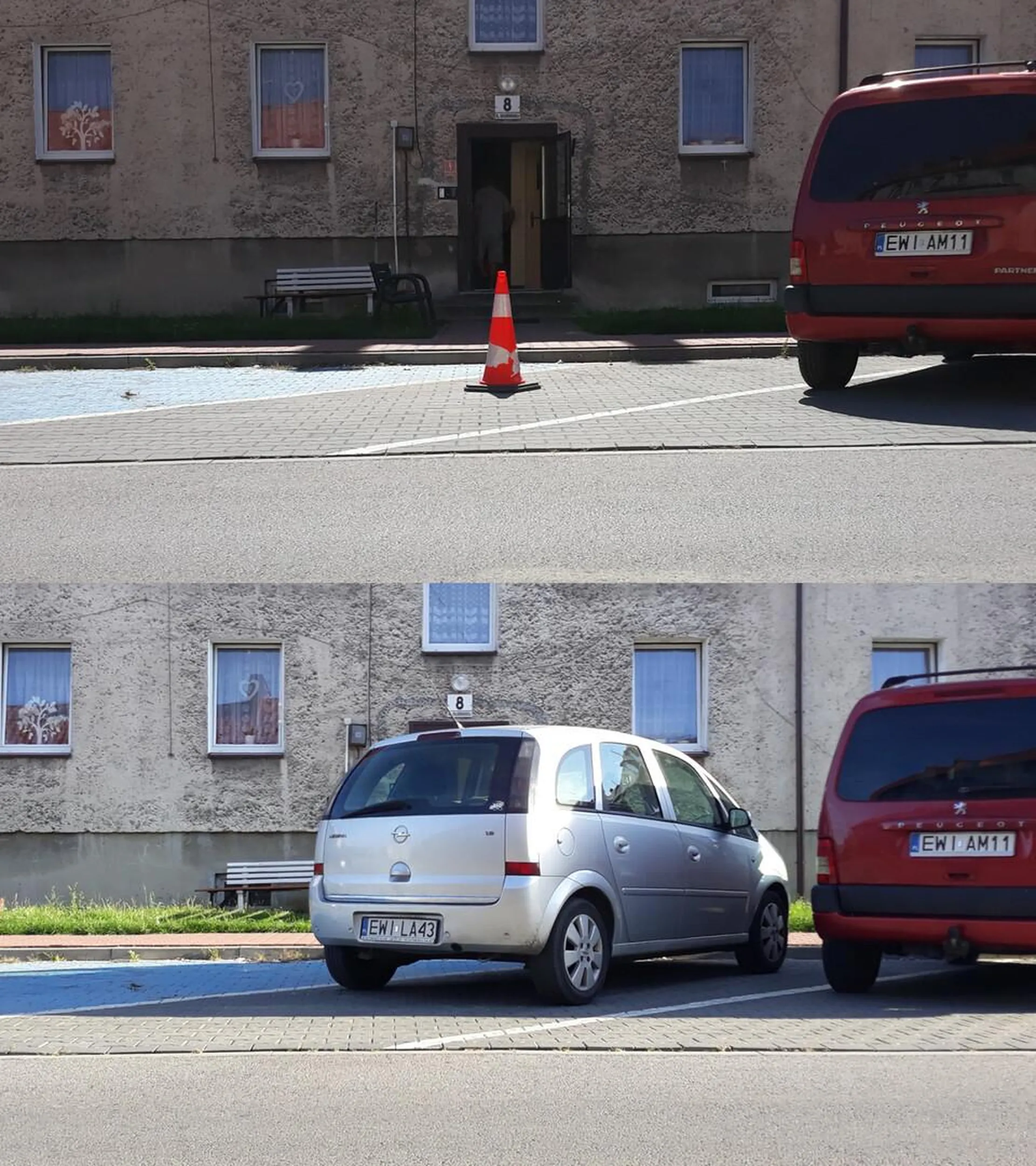 Nie wiedziałem, że tak można. Używanie pachołka drogowego (znak U-23) na drodze publicznej, przez osobę prywatną/nieupoważnioną, do celów osobistych. Zajmowanie miejsca parkingowego na drodze publicznej w sposób nielegalny, utrudnianie ruchu na drodze publicznej w strefie zamieszkania, pozbawiając innych kierowców do prawa korzystania z przestrzeni publicznej.