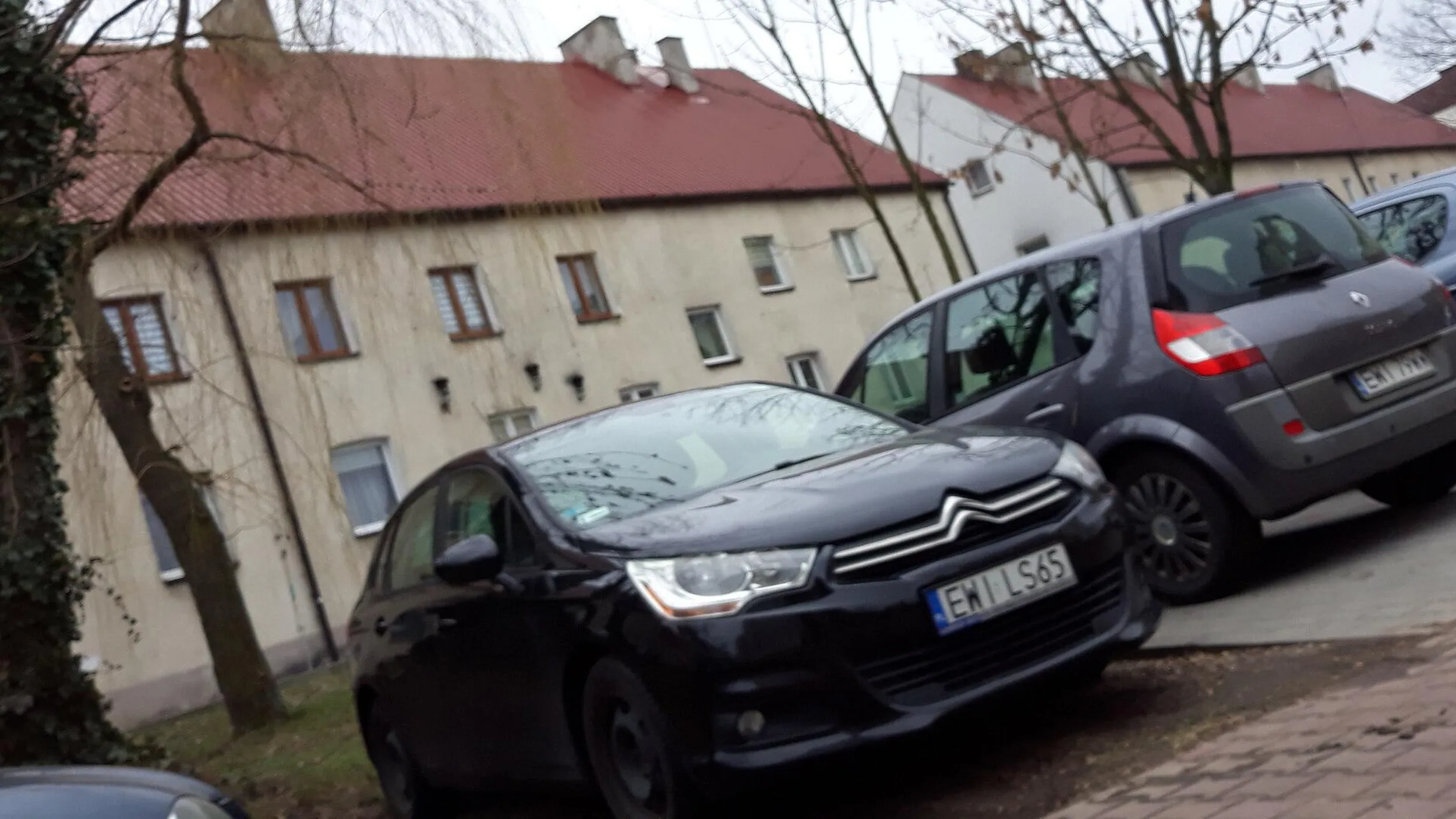 Parkowanie na drodze pożarowej, parkowanie na zakazie postoju, parkowanie na trawniku (teraz to już błoto).