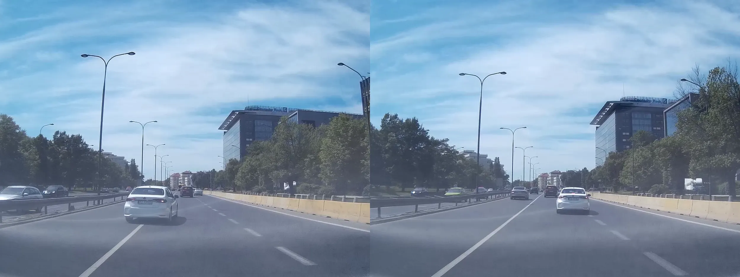 Kretyn ciągnie lewym pasem ile może i w ostatniej chwili przebija się do zjazdu, oczywiście po ciągłej.