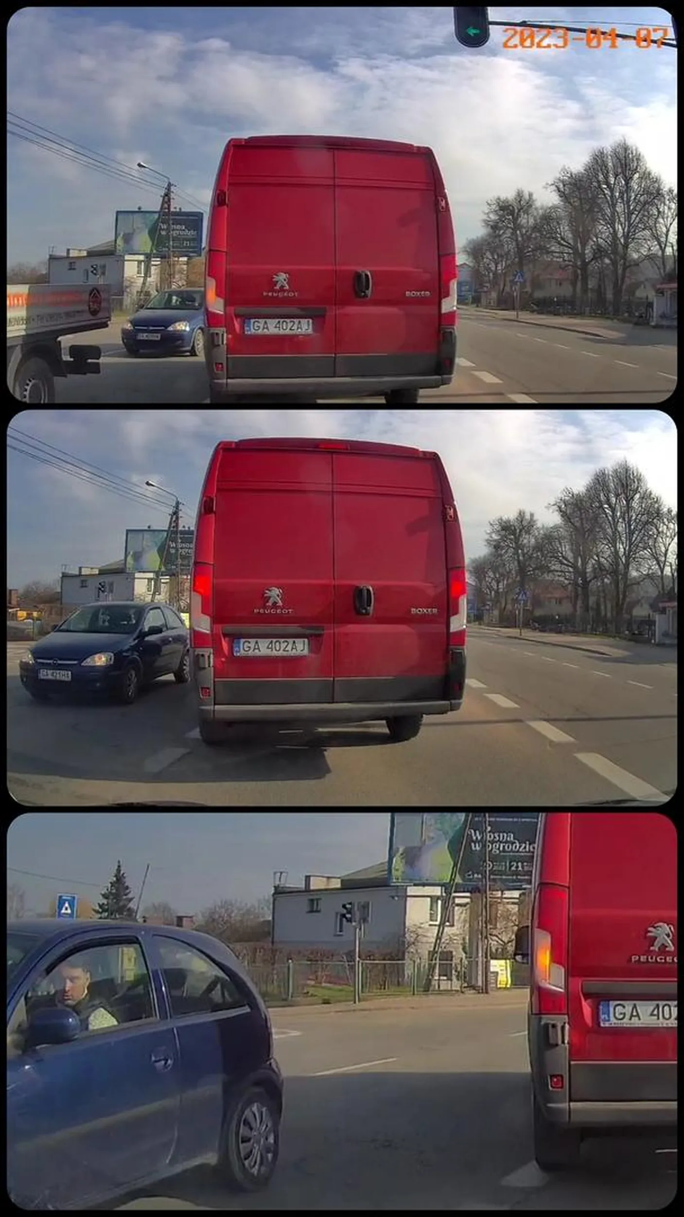 Mamo, mamo, panowie na mnie trąbią bo wjechałem na czerwonym, zablokowałem skrzyżowanie żeby łapkami pomachać na złych panów