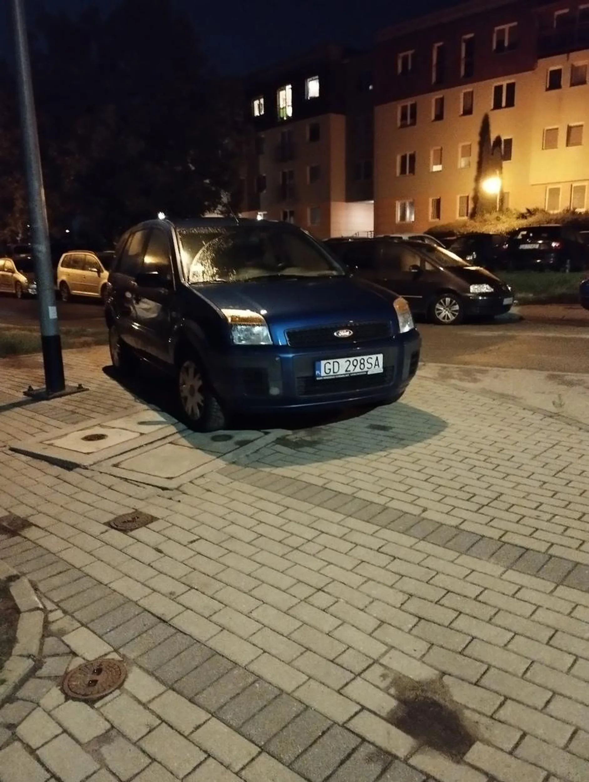 Parkowanie na chodniku, uniemożliwianie bezpiecznego przejazdu i przejścia.