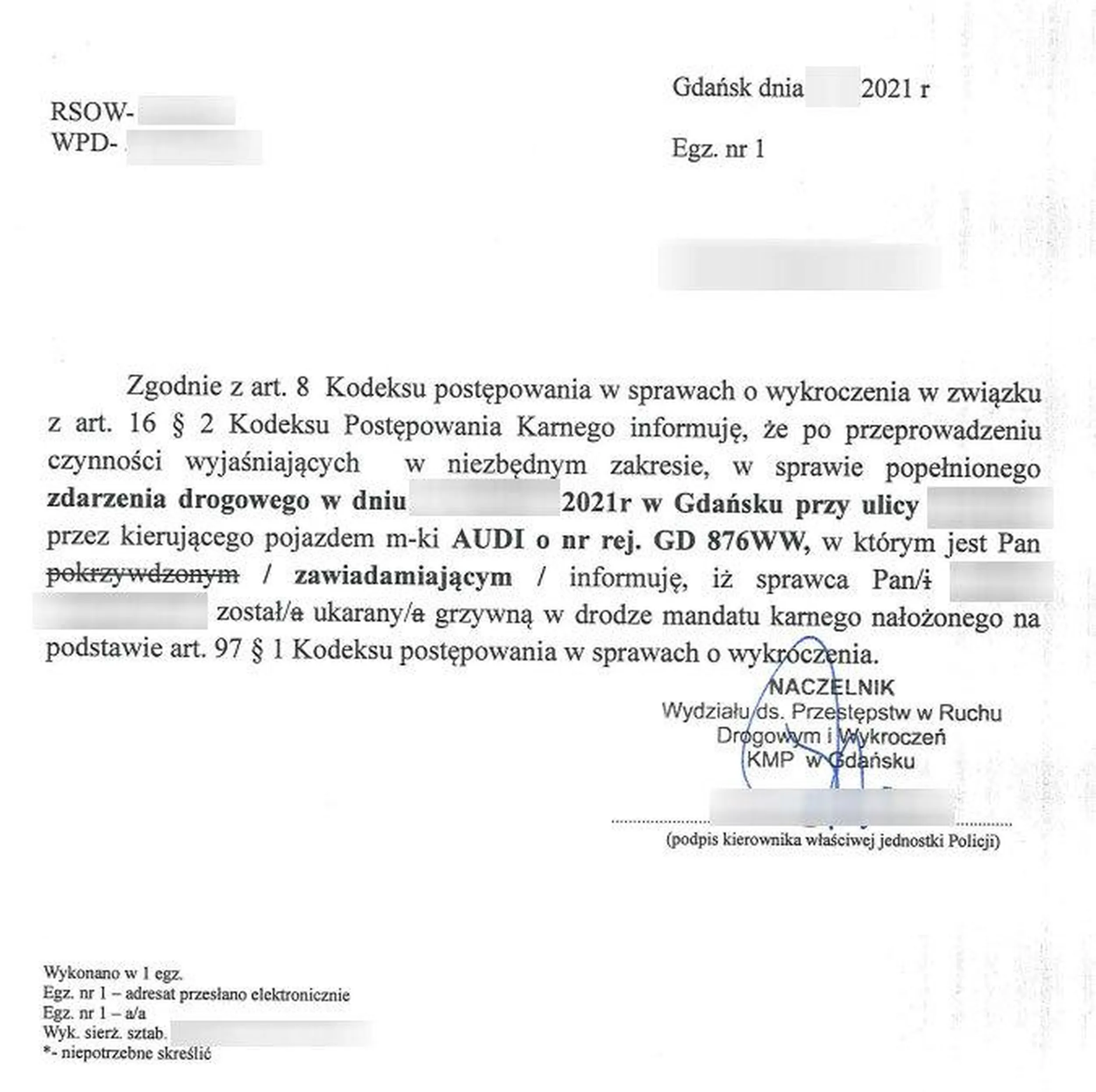 No proszę, widzę że jeden mandat panu z audi GD876WW nie wystarczył już w 2021 roku jak zajeżdżał drogę i hamował przed maską.. cóż, ten typ się nigdy nie nauczy, robić zdjęcia i zgłaszać, eliminować patologie! Mnie się udało i efekt widać w załączniku. Polecam! 10/10