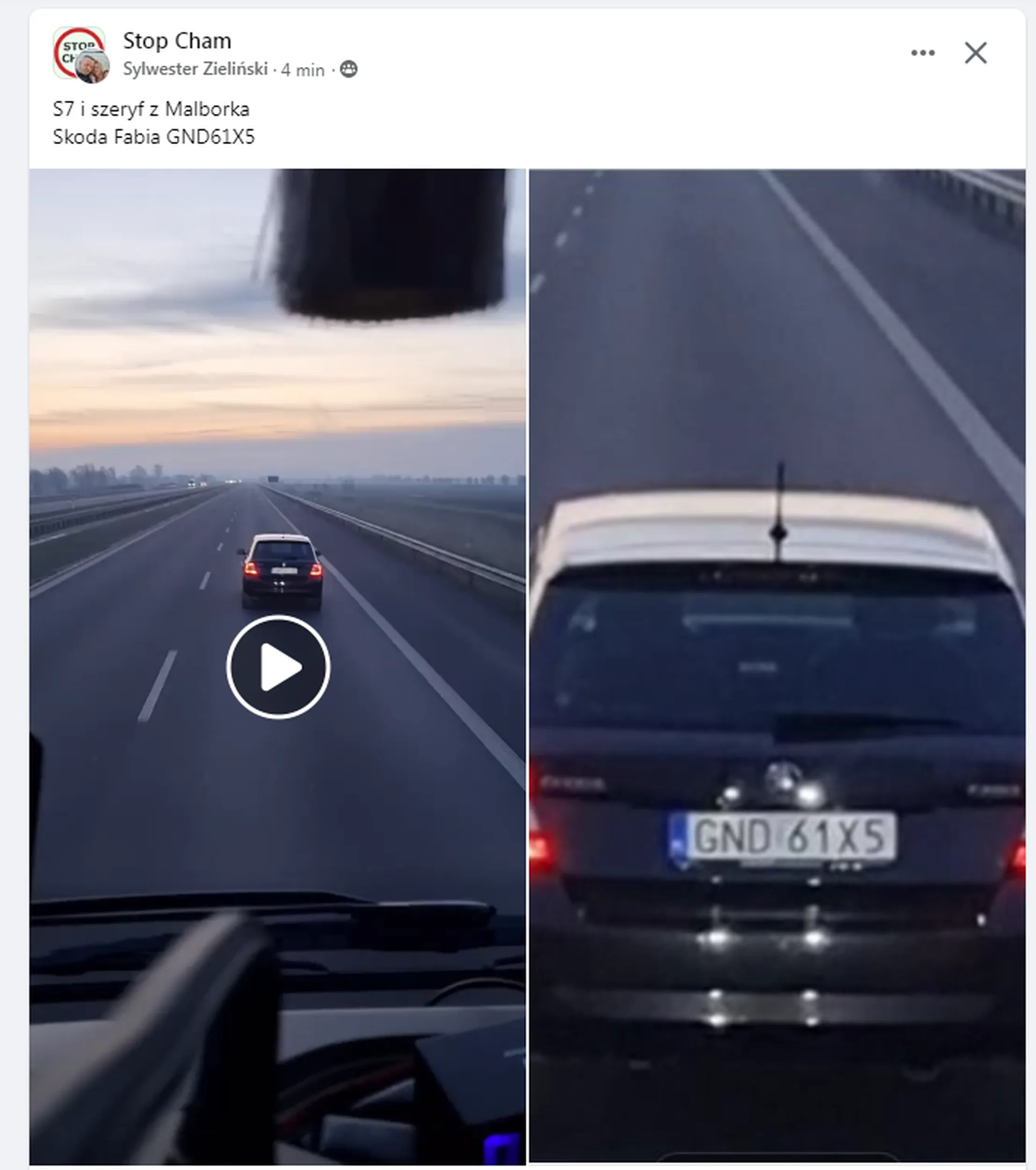 Szeryf spowalnia ciężarówki!