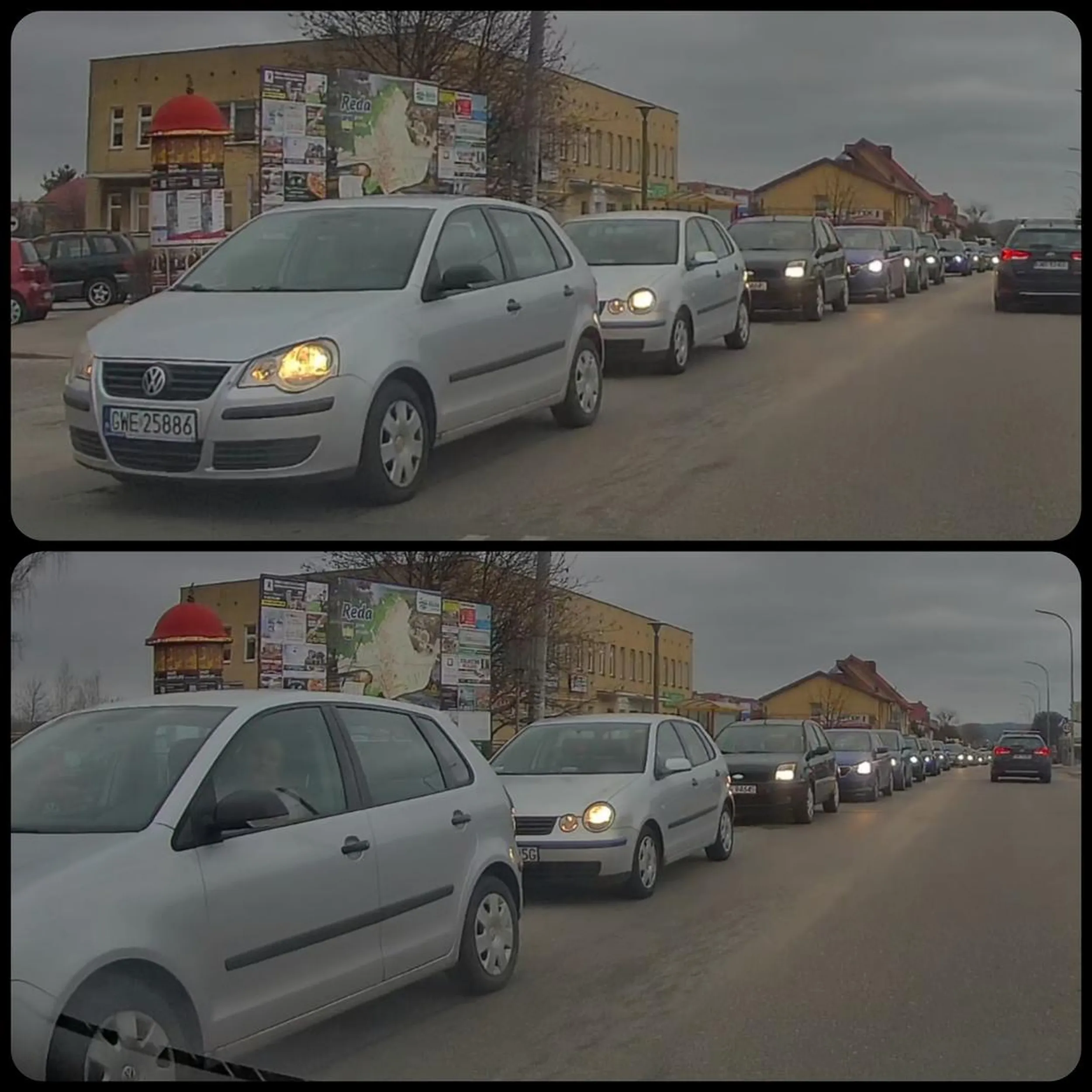 Szkoda ze tej pani nie obowiązuje linia zatrzymania i blokuje wjazd na parking