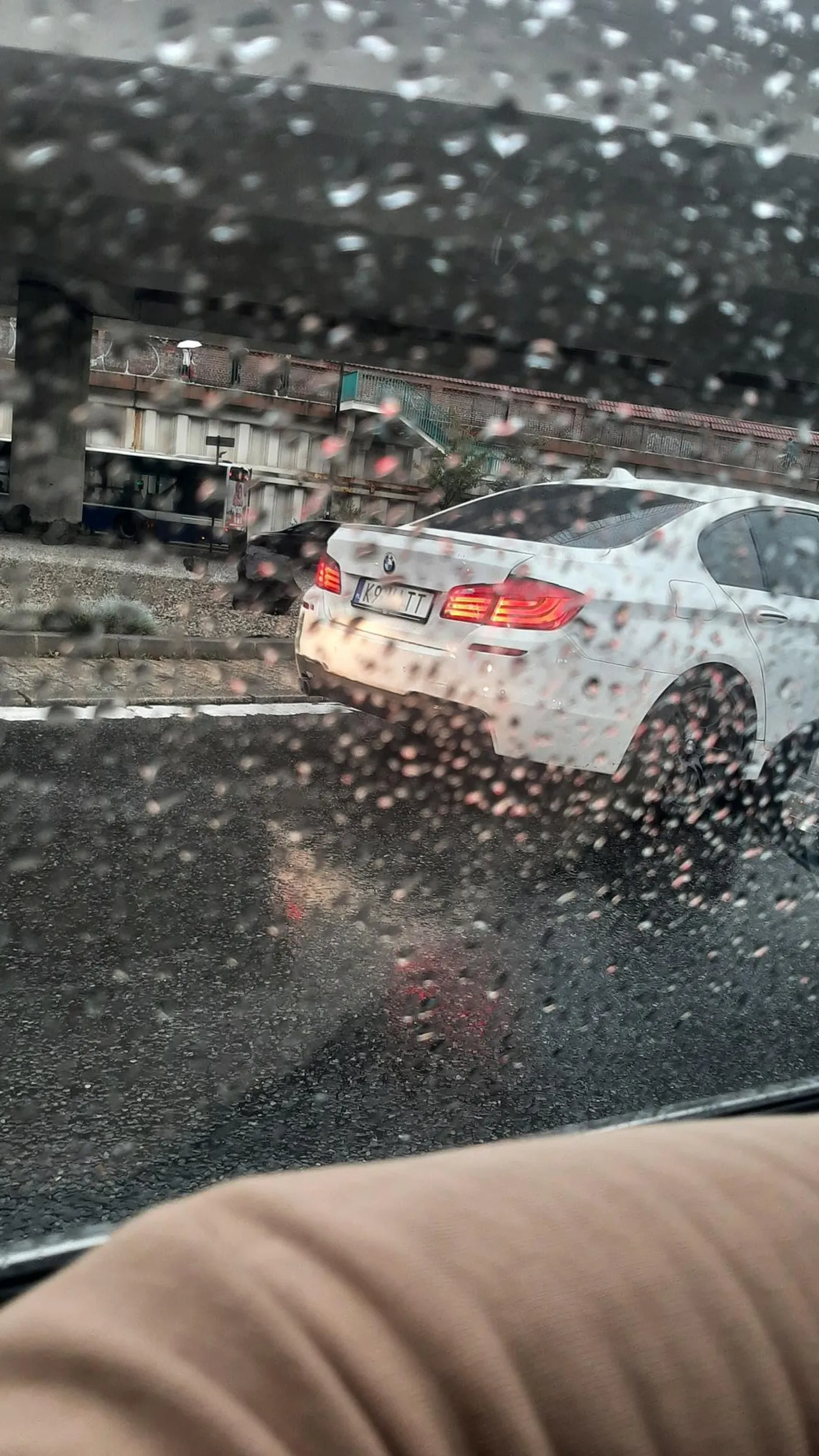 Wymusza pierwszeństwo gestykulując przy tym środkowy palec który powinien był sobie najpierw wsadzić w dupę, dać koleżance co siedzi obok i się cieszy do oblizania a dopiero potem wytrzeć śpika żeby auta za taty pieniądze nie ubrudzić. Tfu