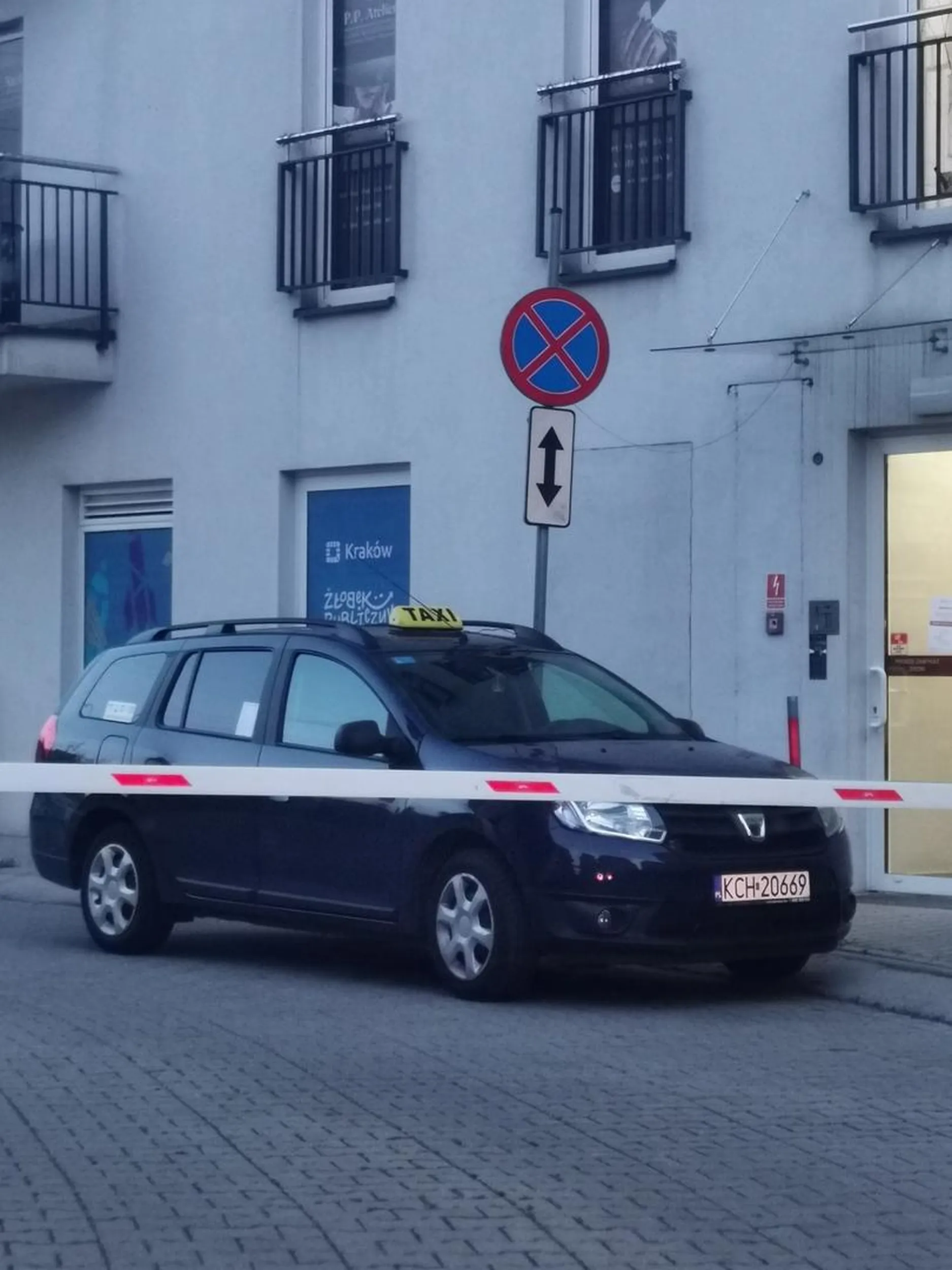 Parking na zakazie i blokada wjazdu na osiedle - nie można się minąć