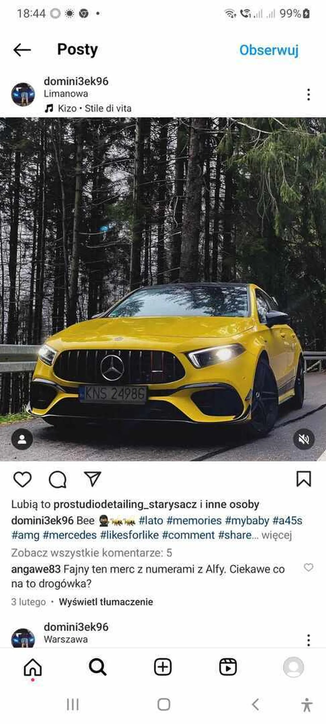 Żółty AMG na blachach z Alfy. A właściciel robi wałki na marketplace. Wyślij mi szybko paczkę, masz tu potwierdzenie przelewu. Paczki mu dochodzą ale jego przelewy już nie.