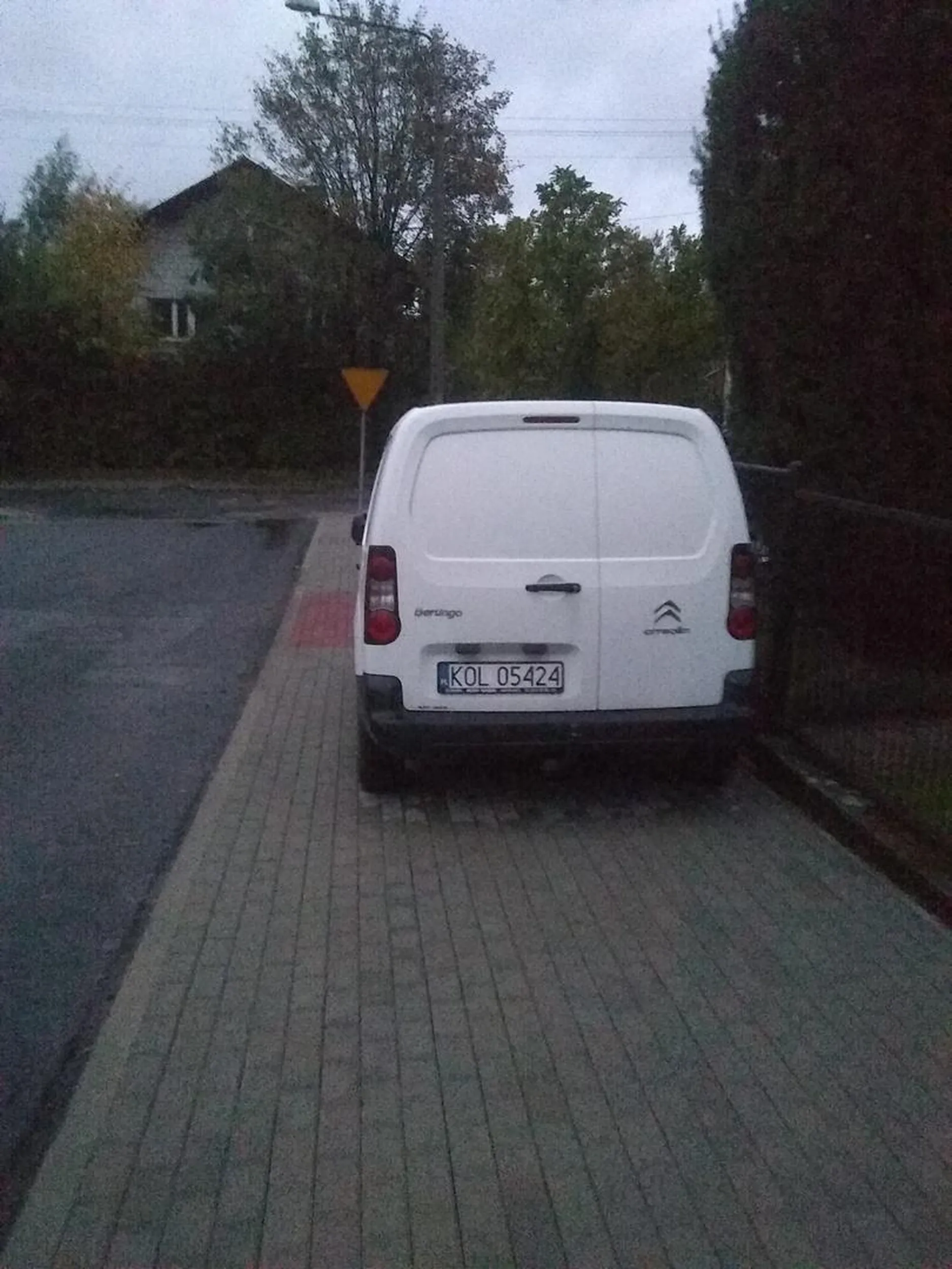 Zastawianie chodnika mimo wolnego miejsca na terenie swojej posesji.