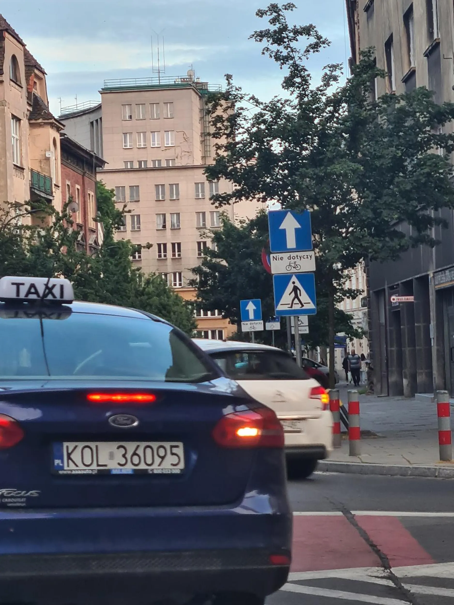 Kierowca jeździ pod prąd,!