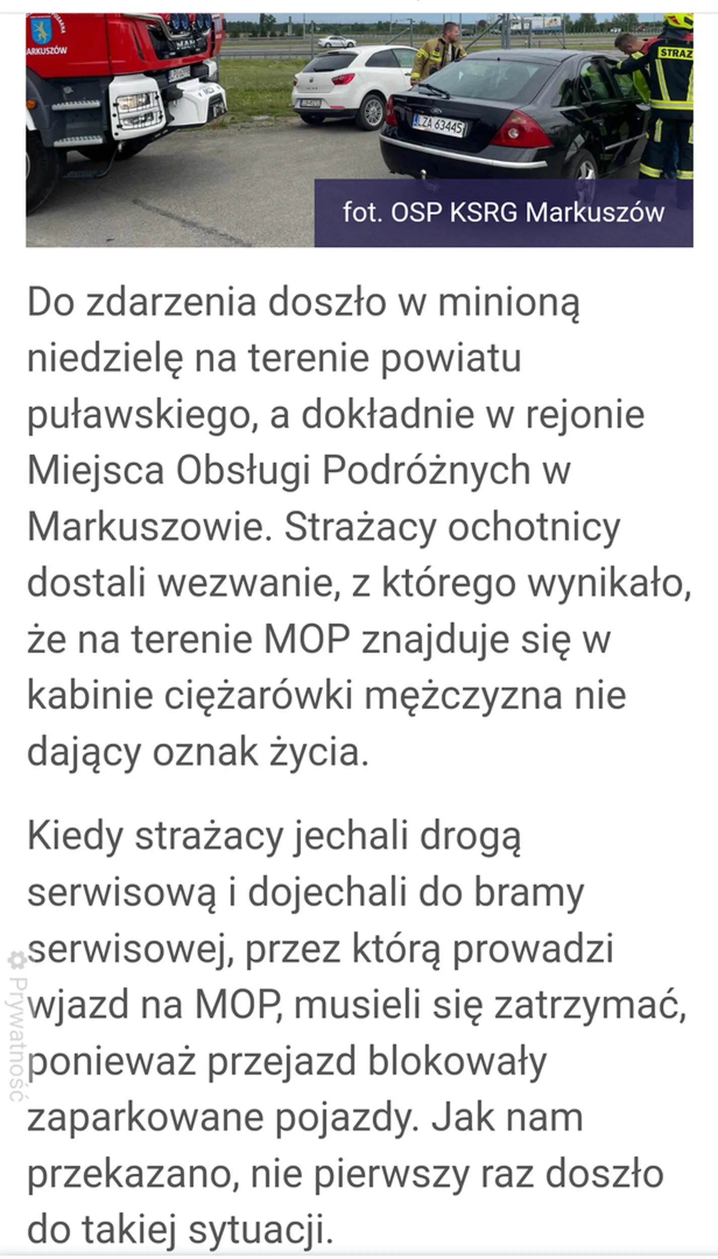 Geniusz zaparkował blokując bramę awaryjną...