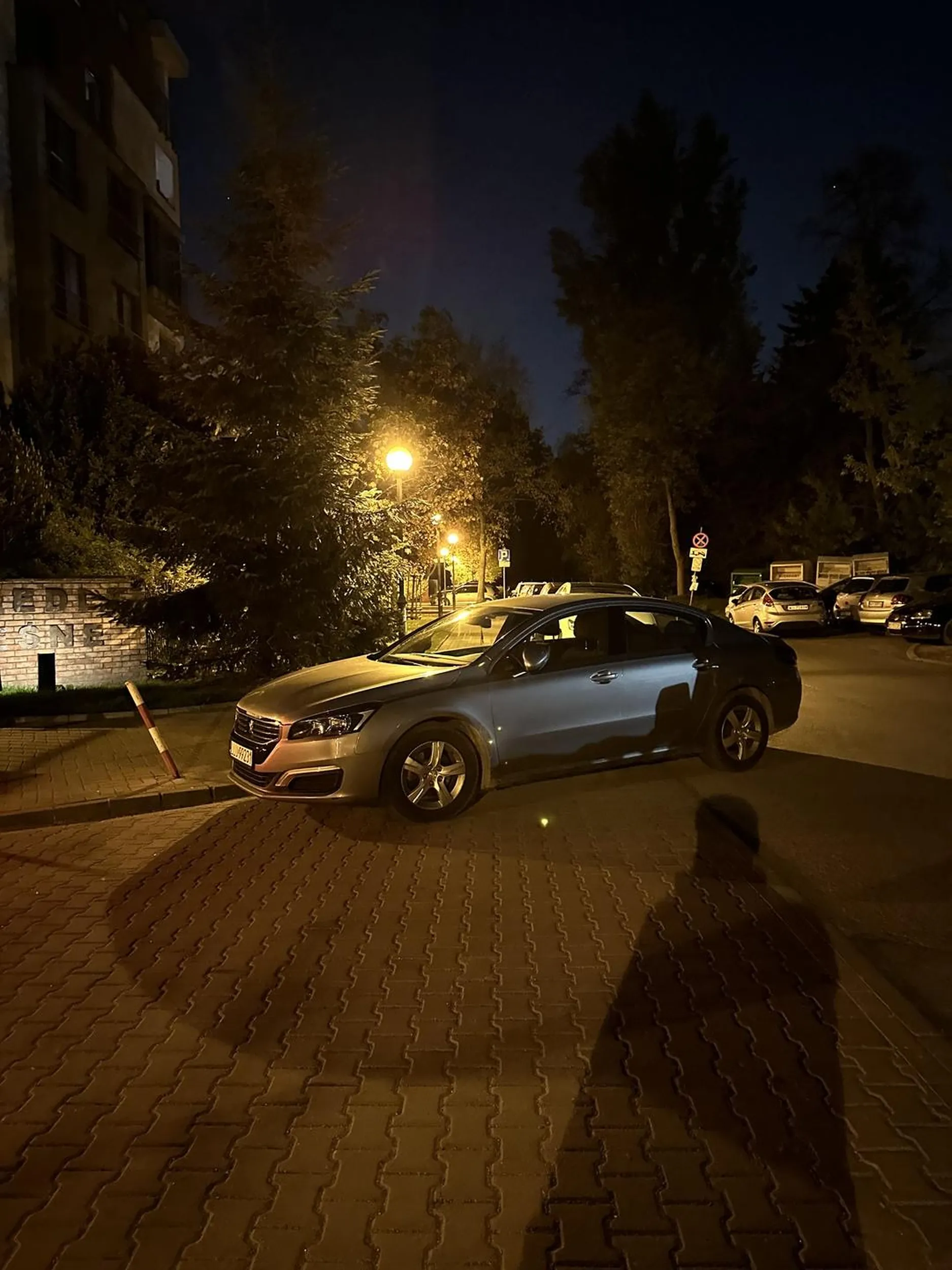 Fiut co zastawia chodnik i wjazd na osiedle