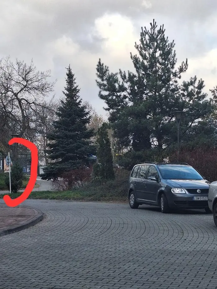 Na czerwono zaznaczony znak zakazu wjazdu, nikt mi nie powie że ten Baran tego PO PROSTU nie zauważył