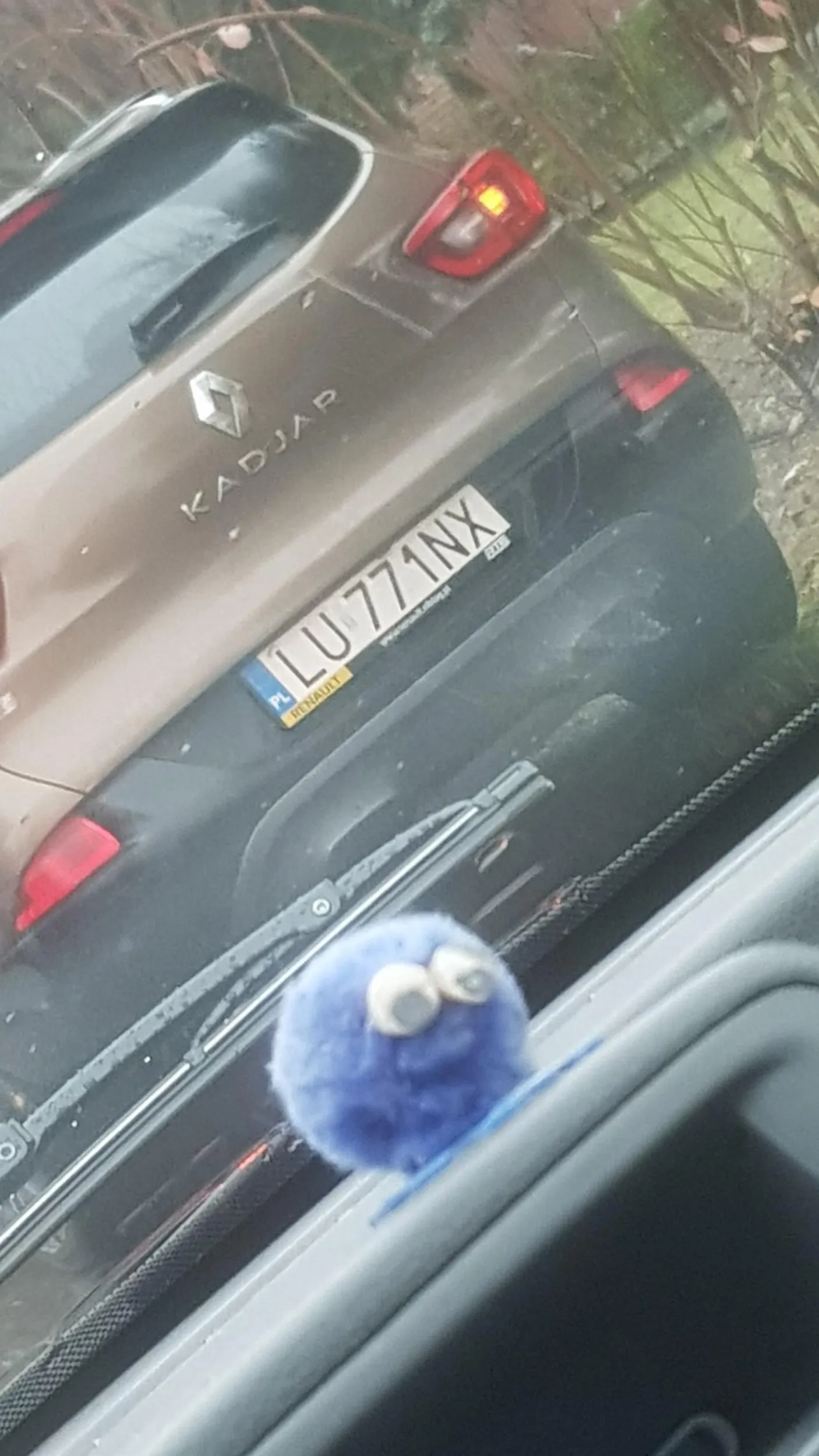 Matoł z pizdą na masce nie potrafi odróżnić parkingu od wjazdu