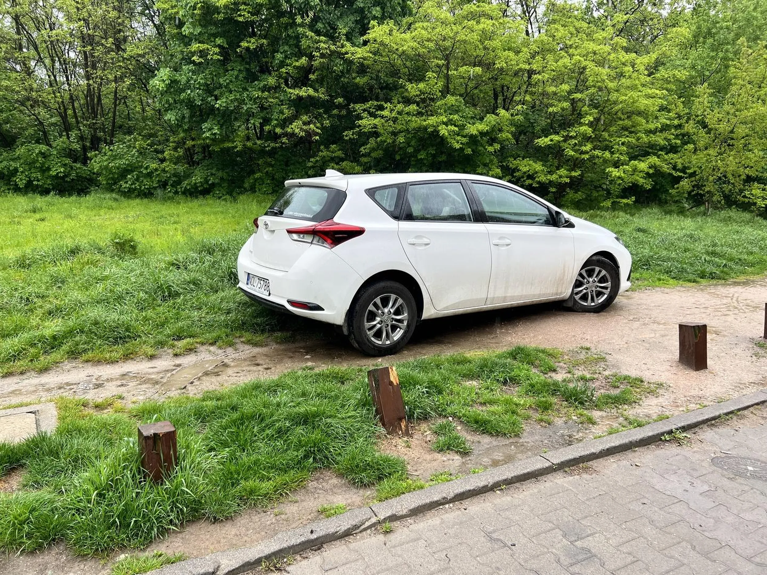 Naucz się ku**a parkować amebo.