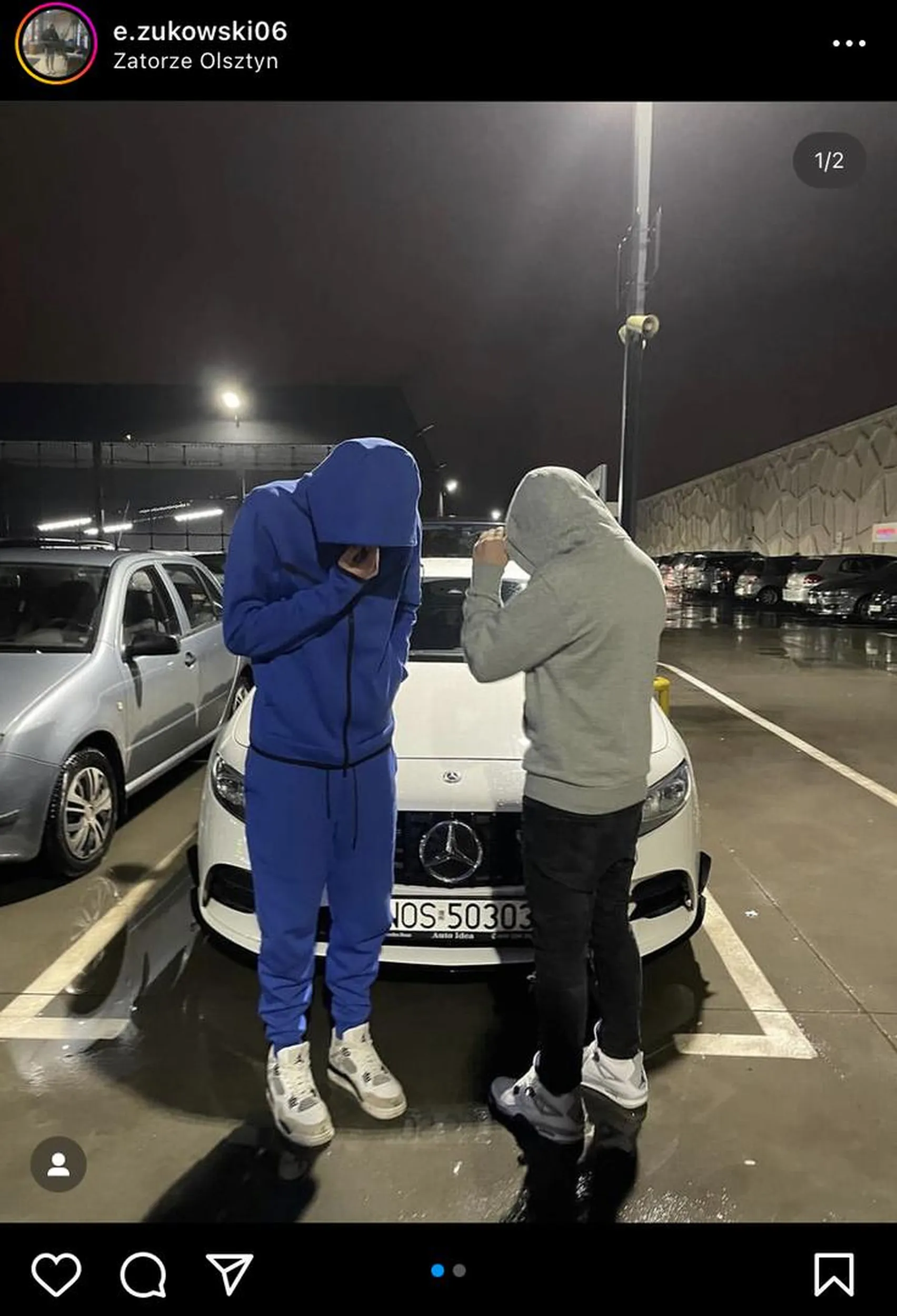 na profilu instagram @e.zukowskii06 widnieje zdjęcie z pana/pani samochodem oraz jego rejestracją.