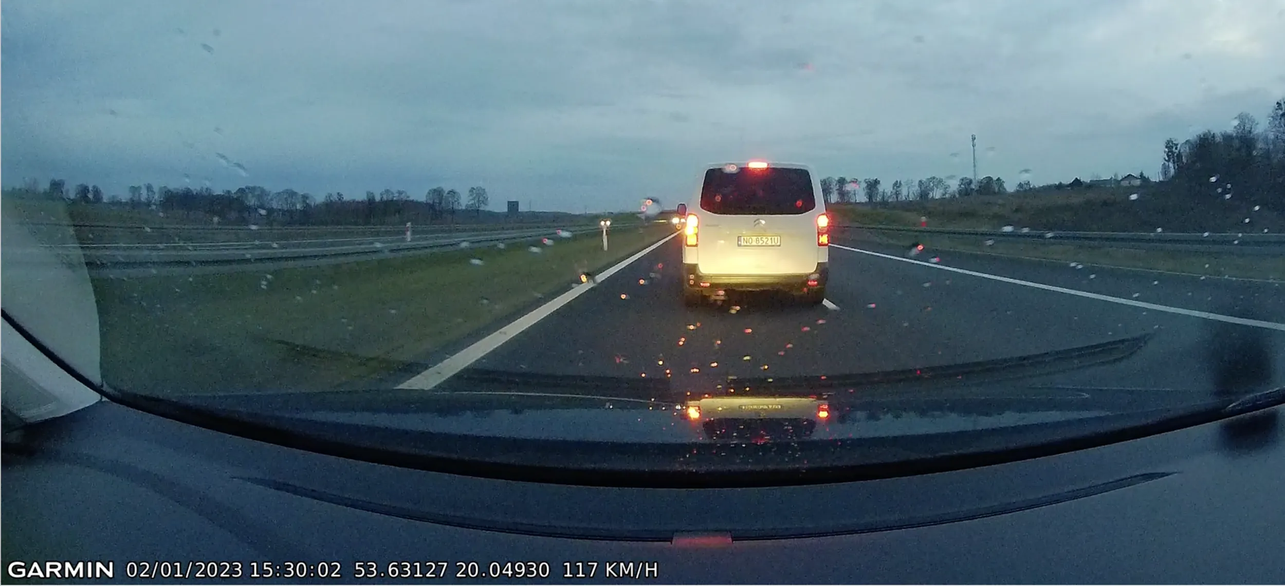 Tutaj test hamowania w jego wykonaniu....