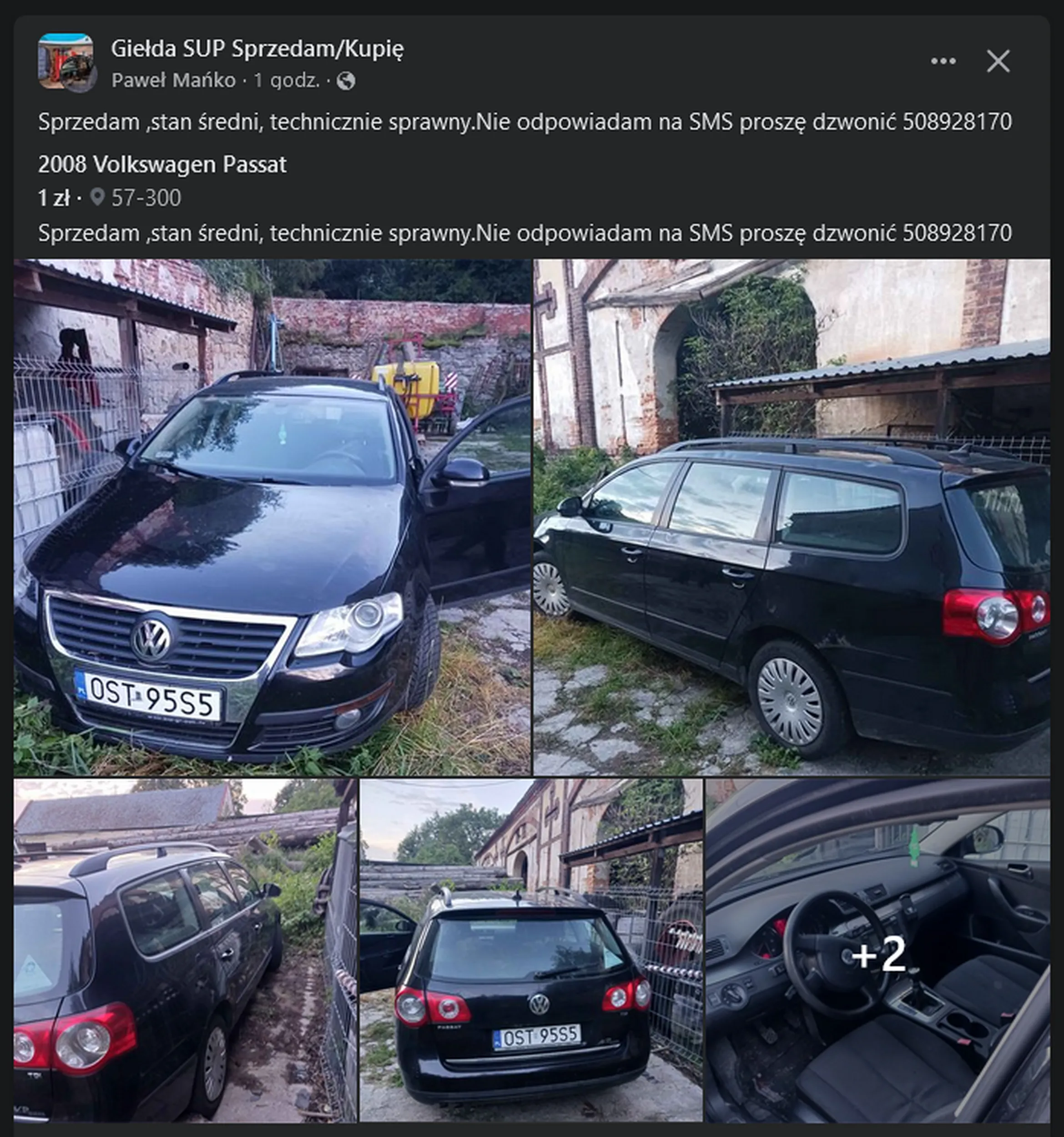 Paweł chyba ma problem ze sprzedażą swojego paSSata, skoro spamuje ogłoszeniami grupy niezwiązane z motoryzacją, np. Giełda SUP.