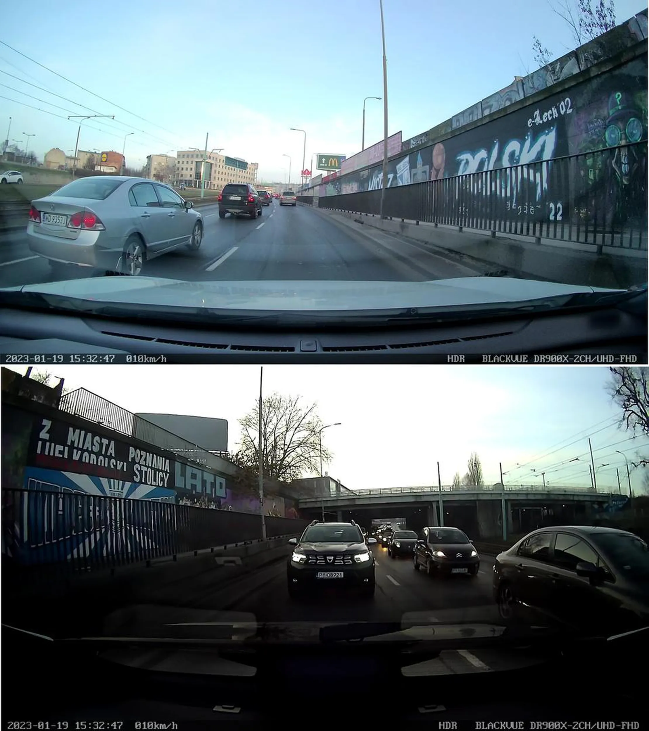 Spokojna jazda w korku w oddali ukazuje się uszkodzony samochód na prawym pasie więc samochody jeden za drugim na zamek zmieniają pas na środkowy. Okazuje się, że dla Pani w szarej hondzie w niesmak taka uprzejmość i postanawia dodać gazu mimo iż miejsca miałem sporo by wykonać manewr. Gratuluję Pani, otrzymuje Pani tytuł bambery roku.