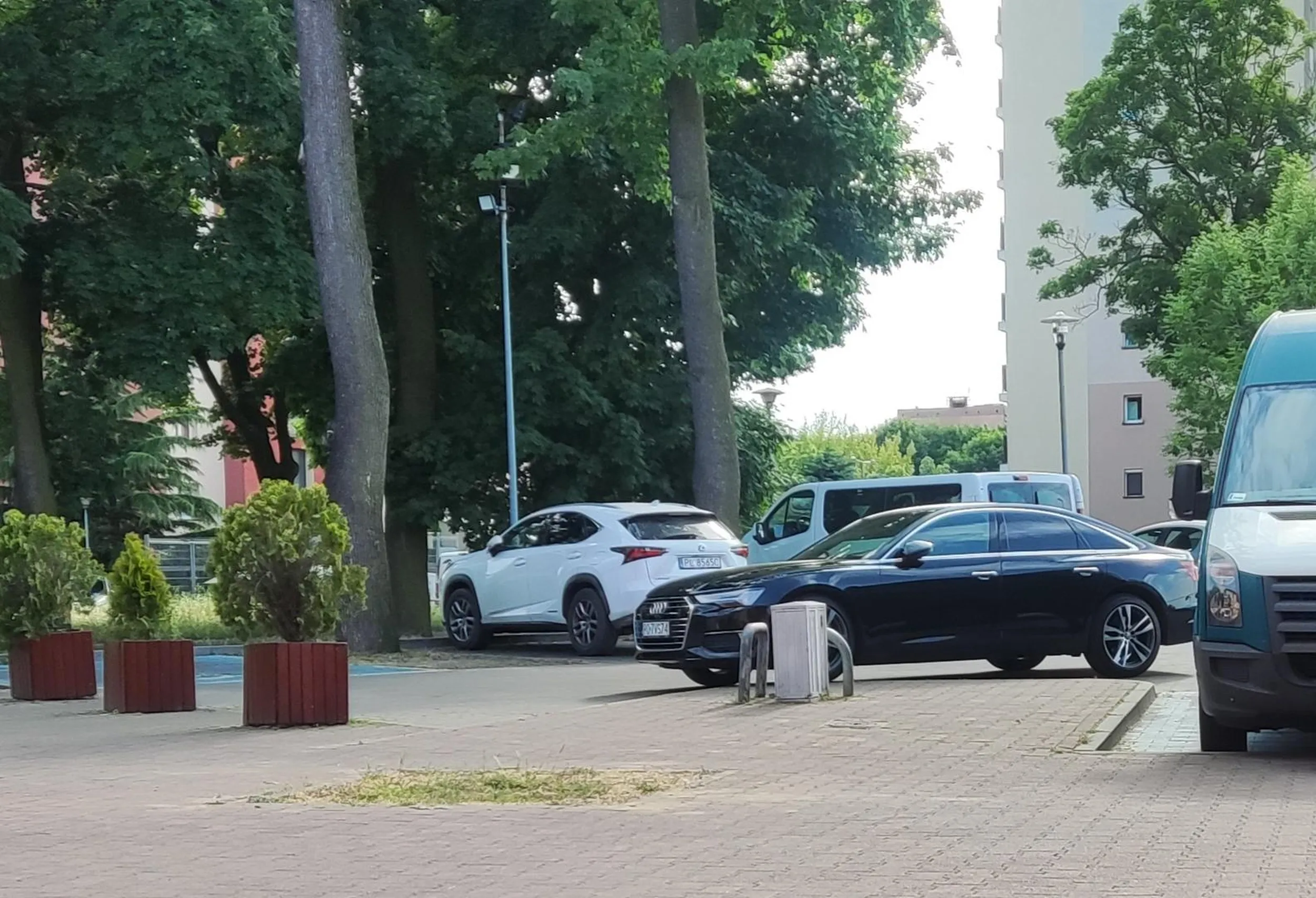 Dziaduś z audi z Lejdis żoną, szlachta parkuje przy wejściu ...