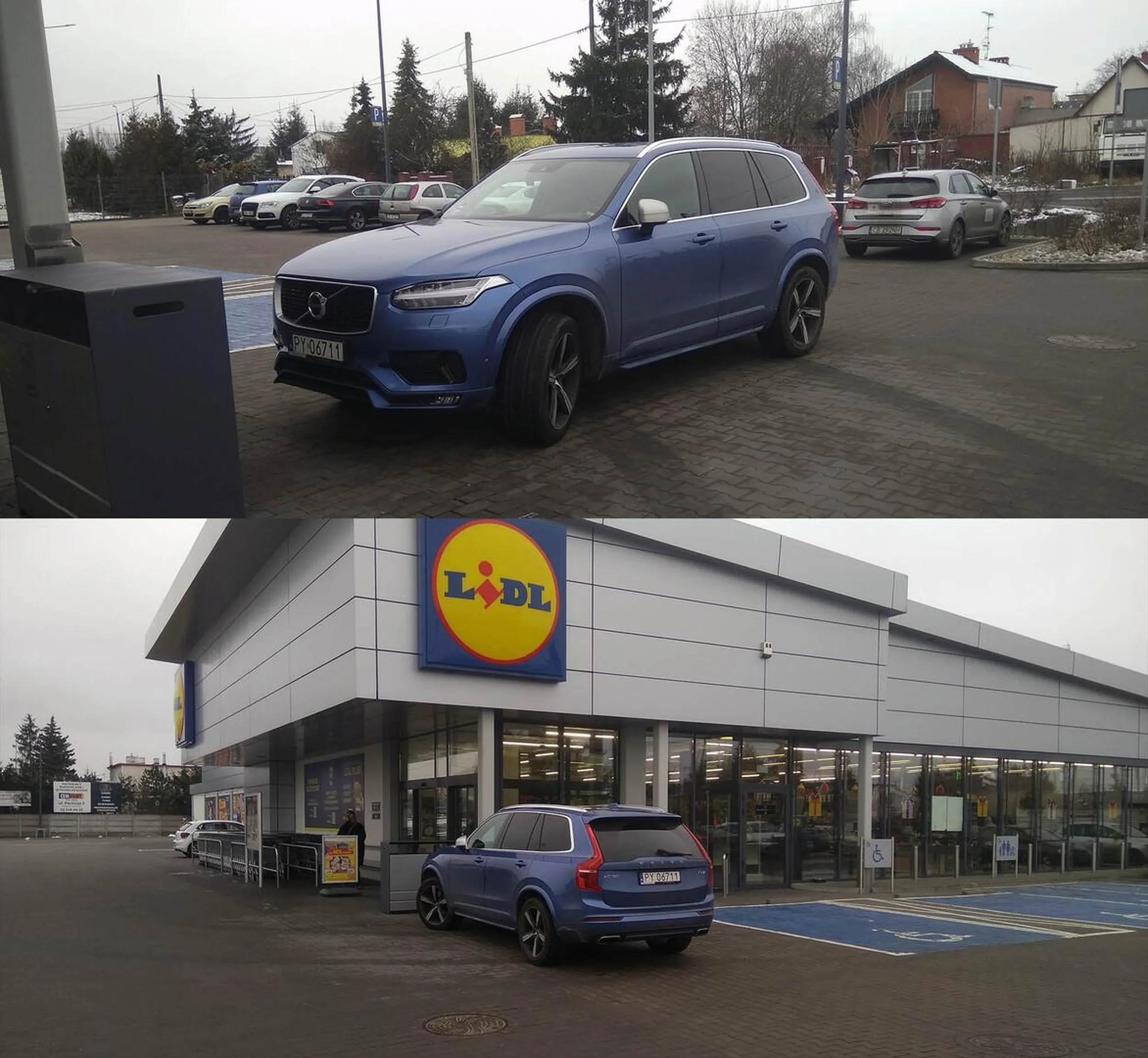 mało ci wolnych wyznaczonych miejsc parkingowych śmierdzący leniu? oczywiście karny kutas został naklejony, może go to czegoś nauczy, może nie...