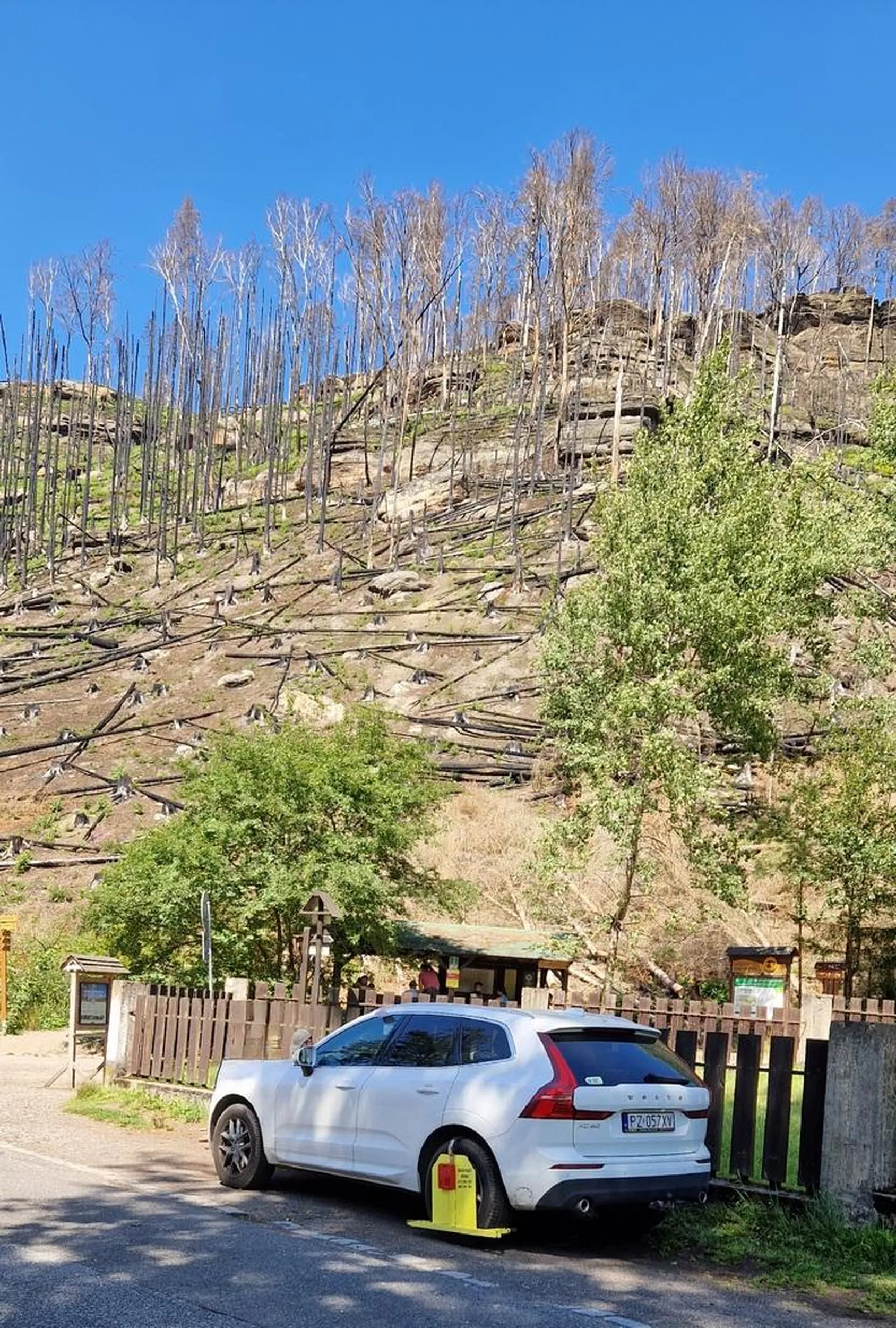 Ale poruta. Wszyscy płacą za parking i drałują na szlak, a tu pyrka że Swarzyndza se staje jak święta krowa. Parking za 40zl, a mandacik ile?